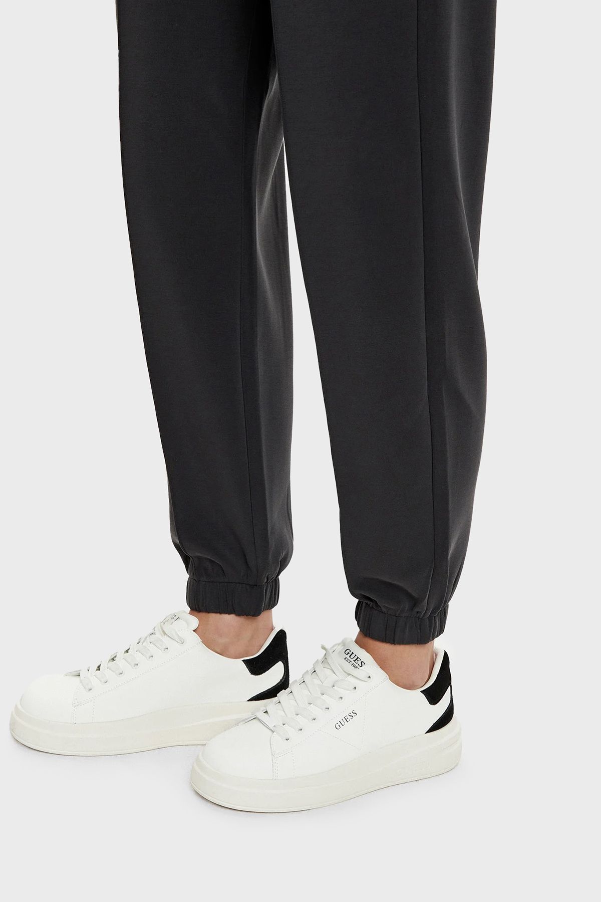 Guess-Olympe Regular Fit Elastic Jogger Pants V5Rb11Kcay2 Waist Ribbed Leg 5