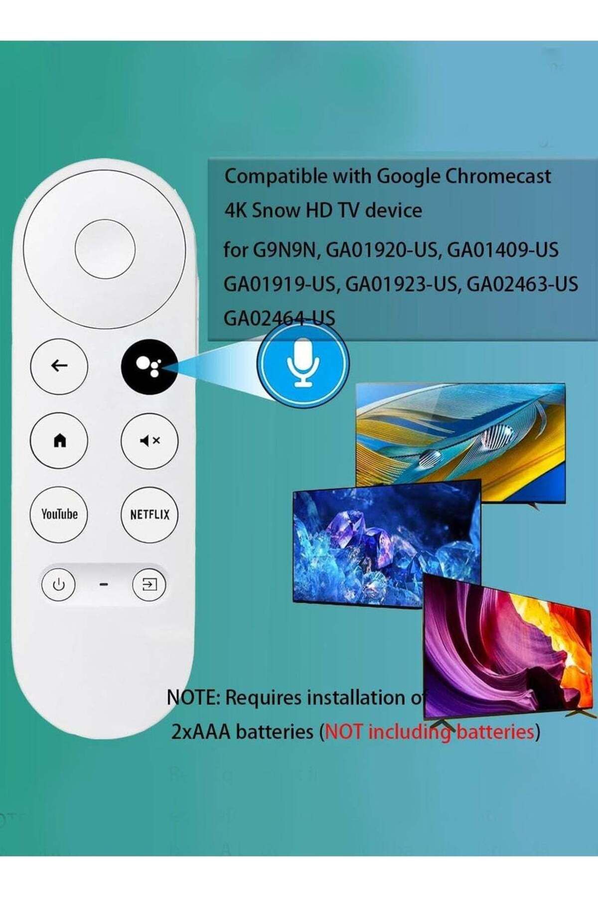 erorex-Replacement for Google-Chromecast-Remote, for Chromecast with Google TV Remote 7