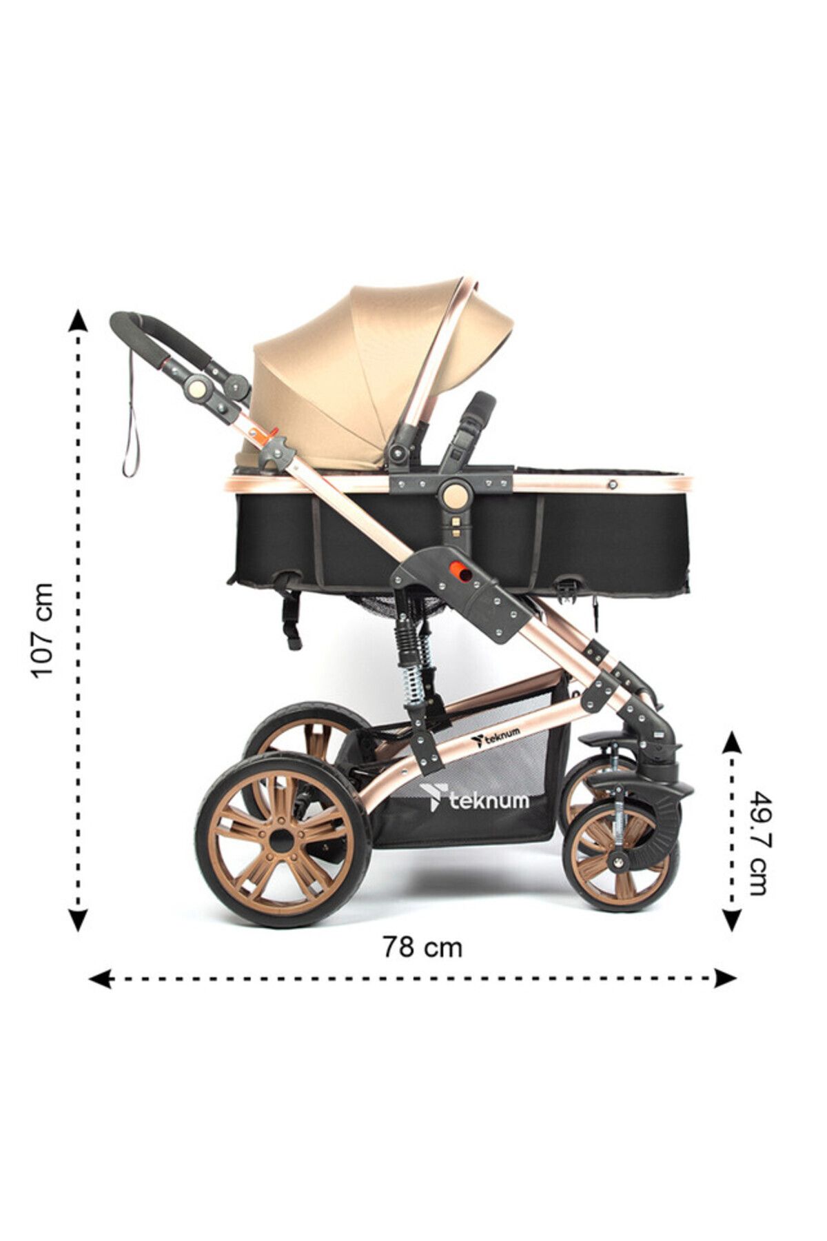 TEKNUM-3 in 1 Pram stroller-Khaki 8