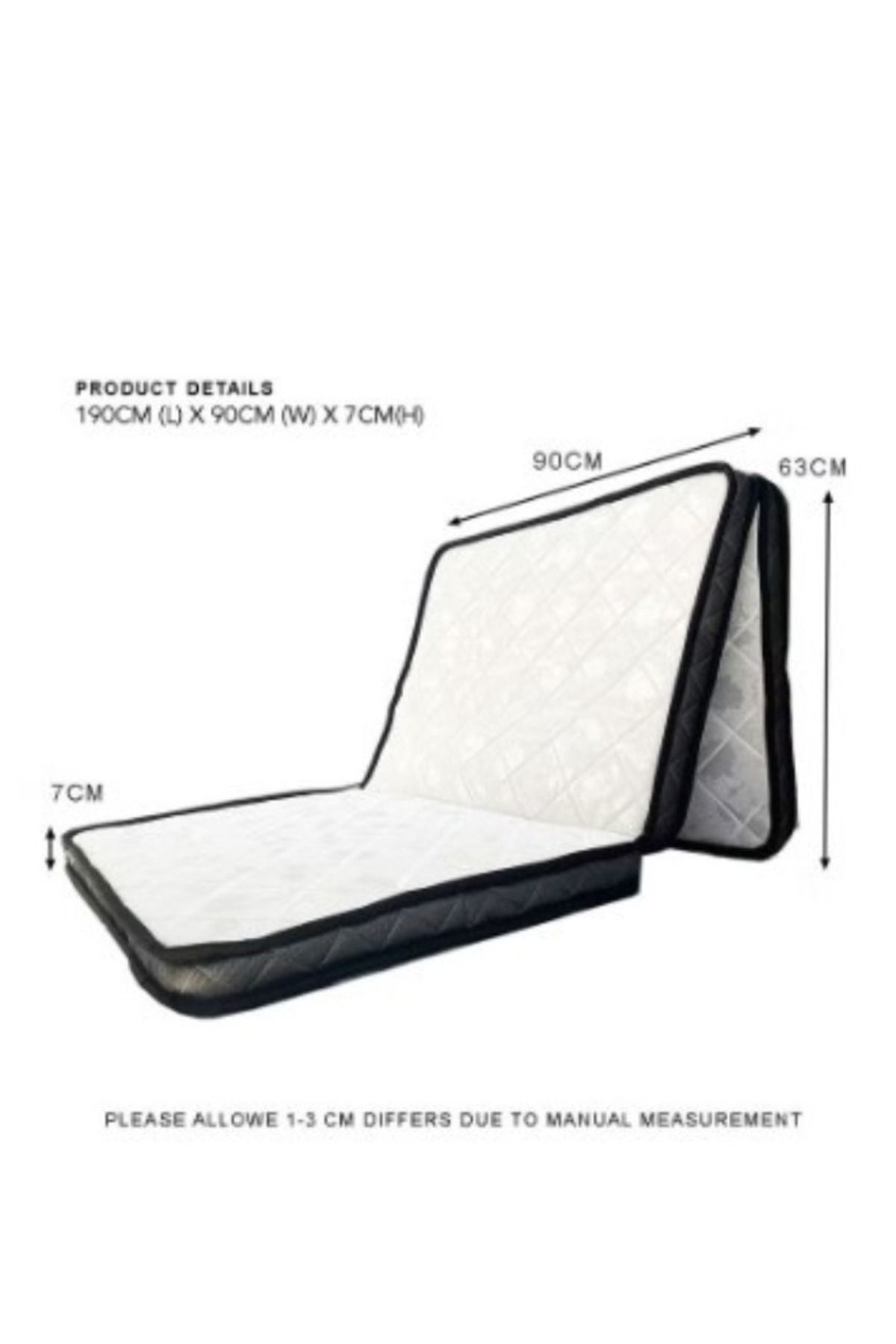 smart home-Single mattress with high density foam texture - ultimate comfort in a 3-way foldable design 2
