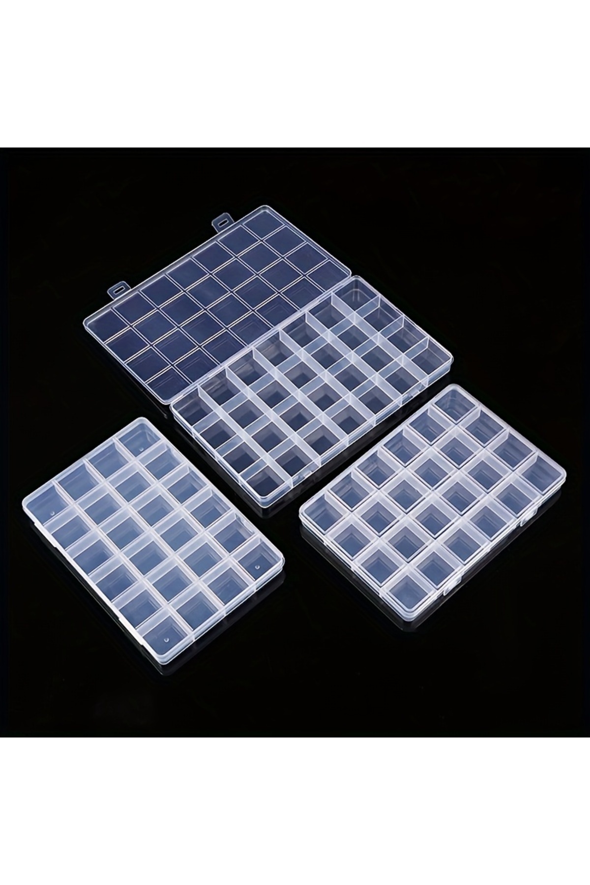 Choice-24 Grids 1pc Multifunctional Clear Plastic Organizer Box With Grids Container Craft Storage For Bead 3