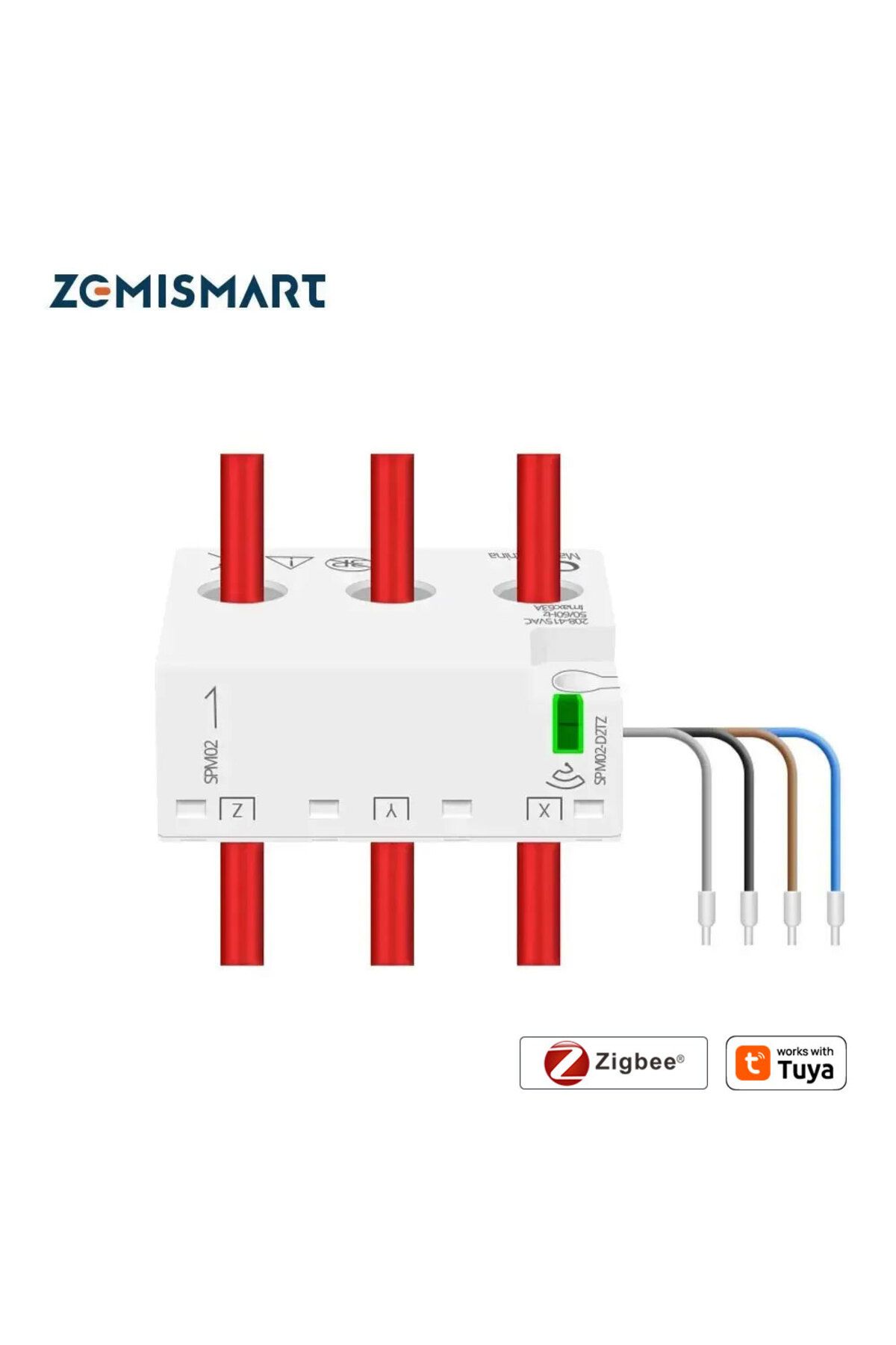 zemismart-Zigbee control Zemismart Zigbee Smart Energy Meter 3 Phase 4 Wire Power Monitor Sensor Work with Tuy 1