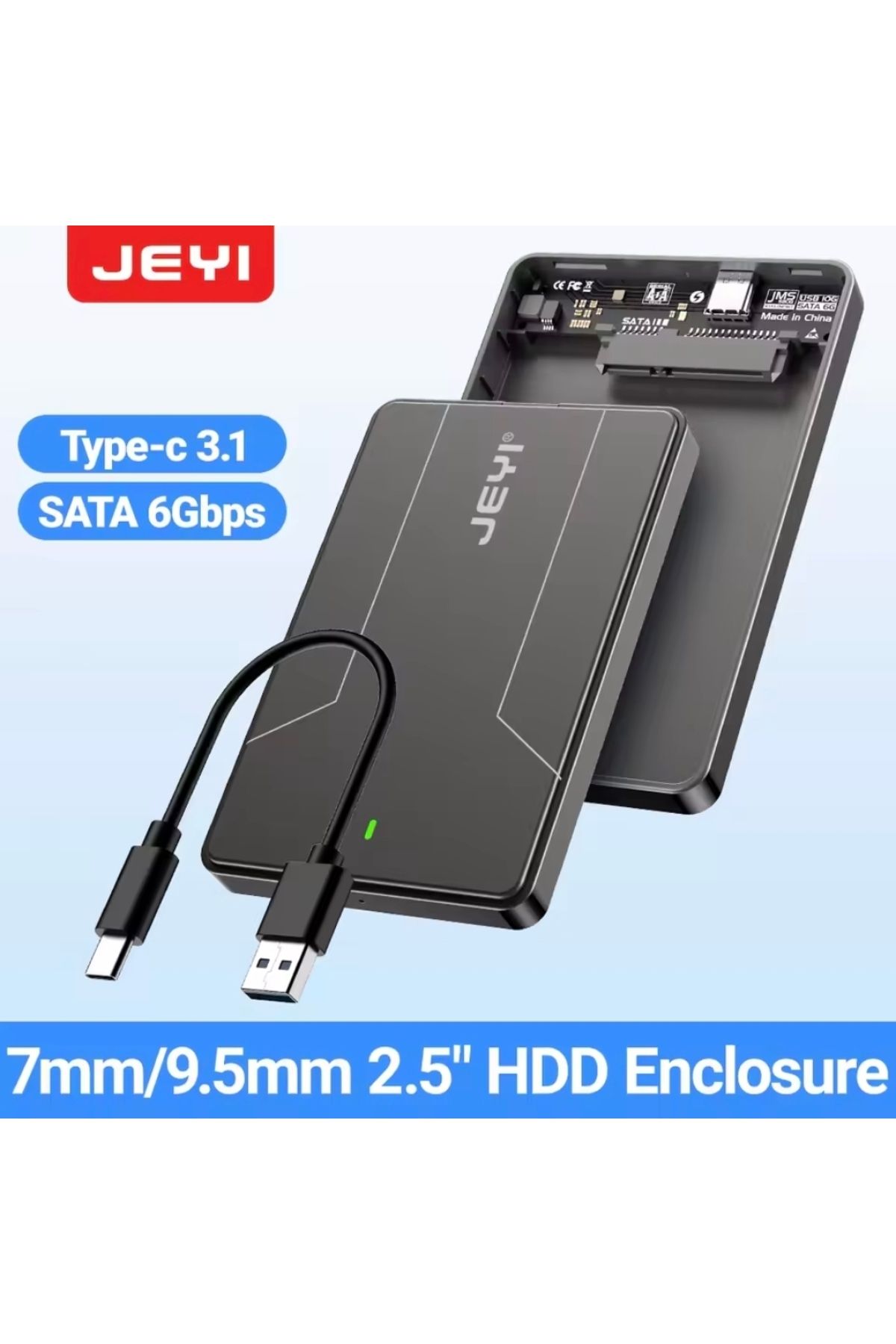 Global Jeyı Ssd Sata Hdd Kutusu Ce/fc/rohs Uyumlu Lisanslı 6gbps Ultra Hızlı Type-c Girişli