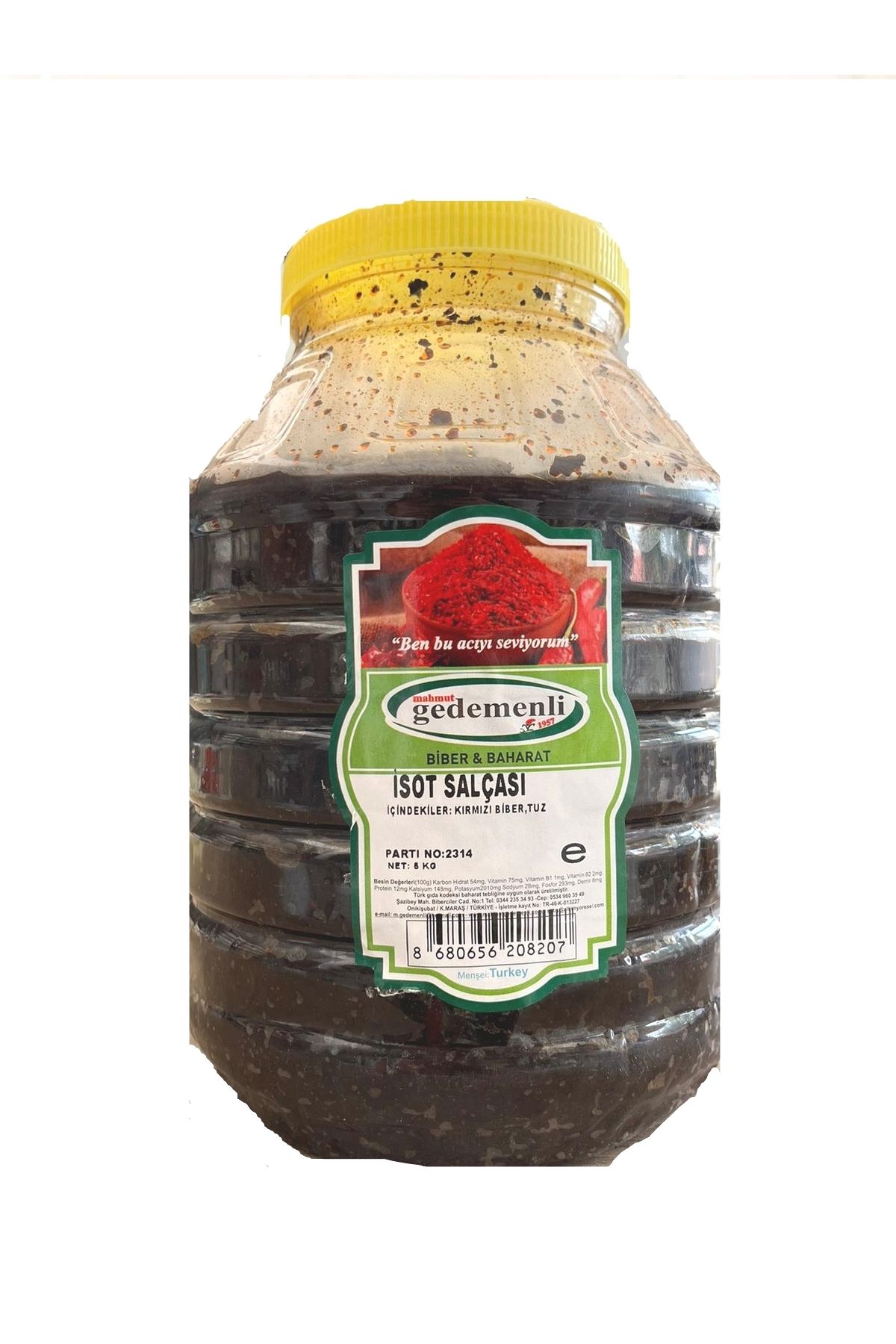GEDEMENLİ ACI İSOT SALÇASI 5 KG