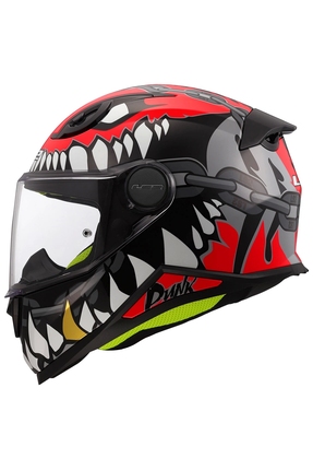 LS2 KID PUNK GRİ-KIRMIZI ÇOCUK KASK