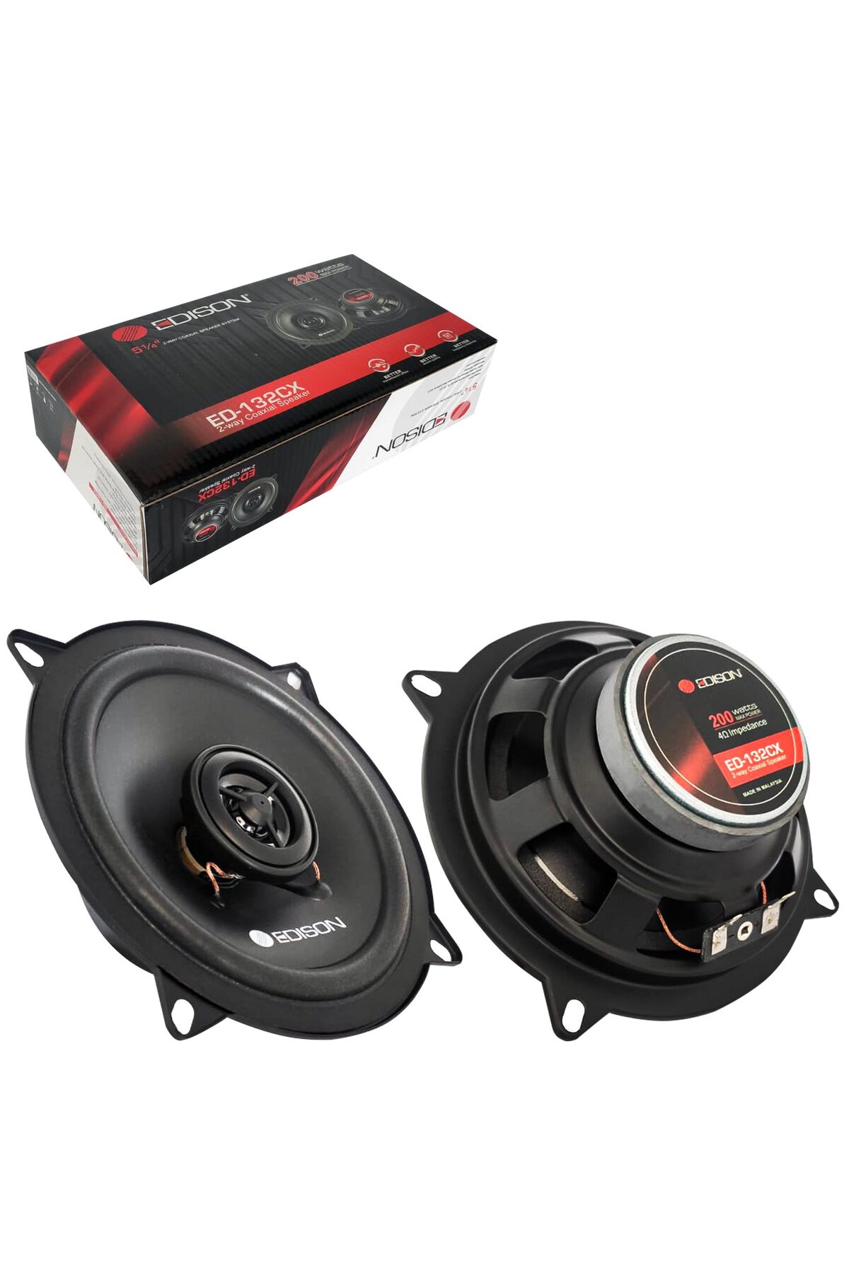 Edison EDİSON 13 CM COAXİAL HOPARLÖR 2 YOLLU 200WATT OTO TWETERLİ