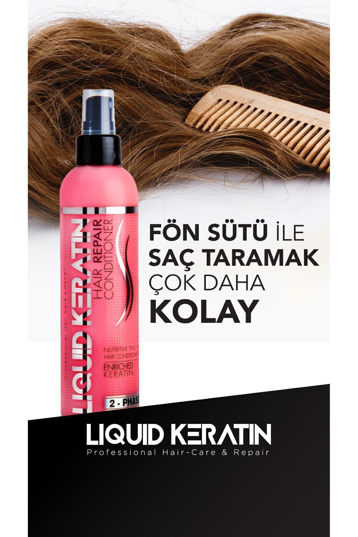 Keratin Fön Ve Nem Sütü Çilekli (250 ML) — KRF100-YHB — تصویر 3 از 5