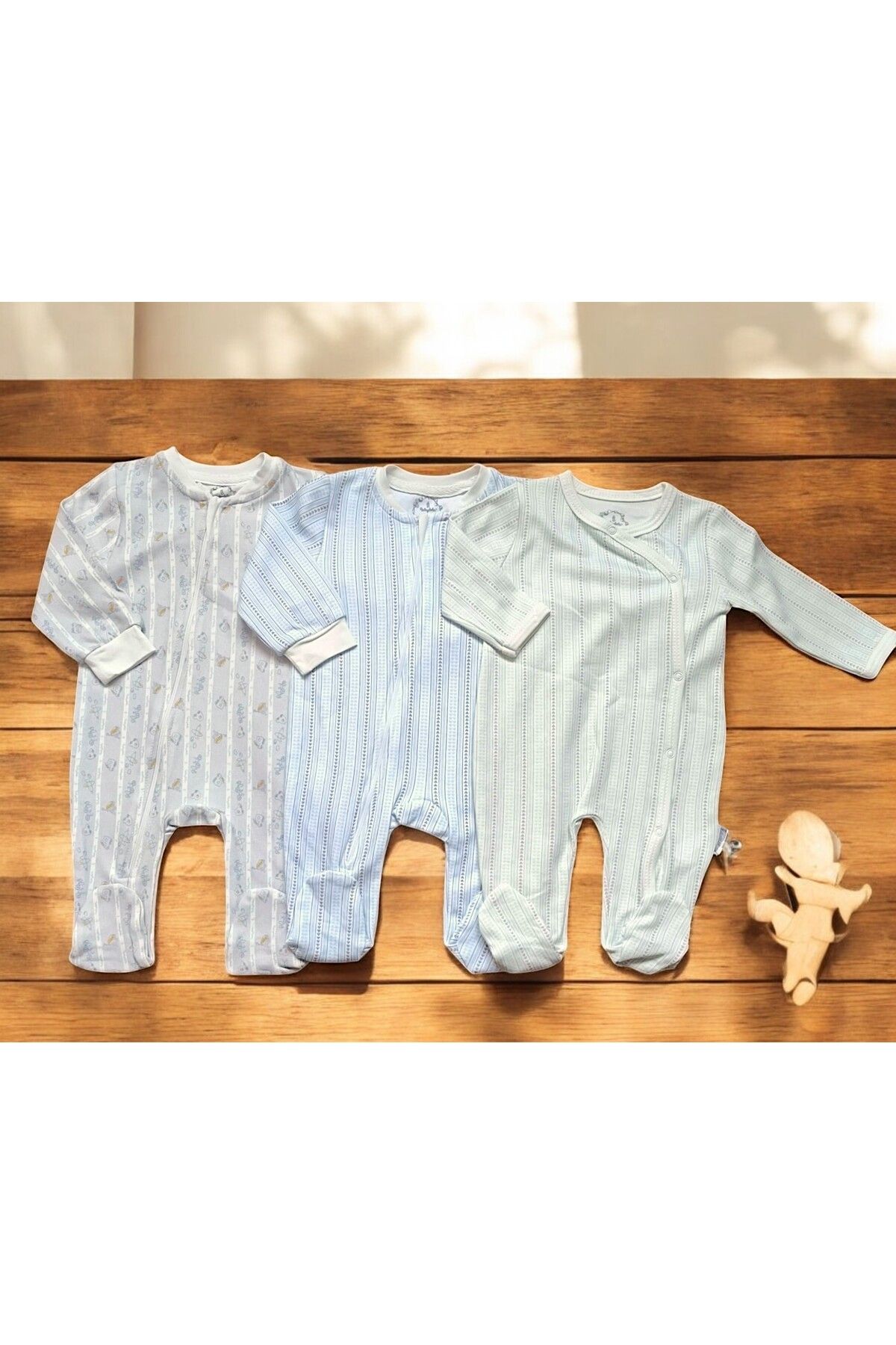 Butik-Babydola Baby Combed Cotton 3 Piece Jumpsuit Set 1