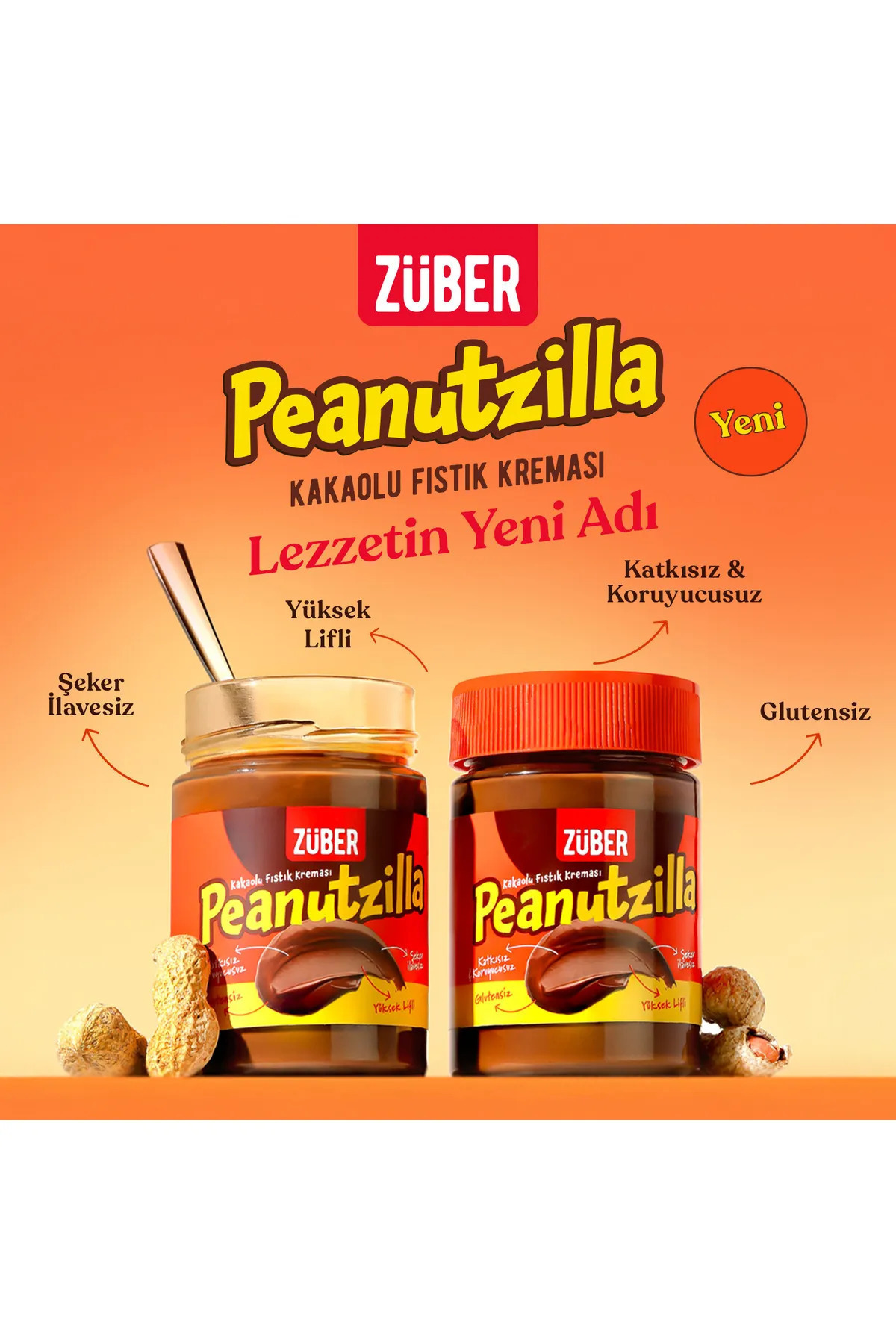 Ülker-Pötibör Biscuits - Plain, Züber Peanutzilla with Cocoa and Peanut Cream 315 g 2
