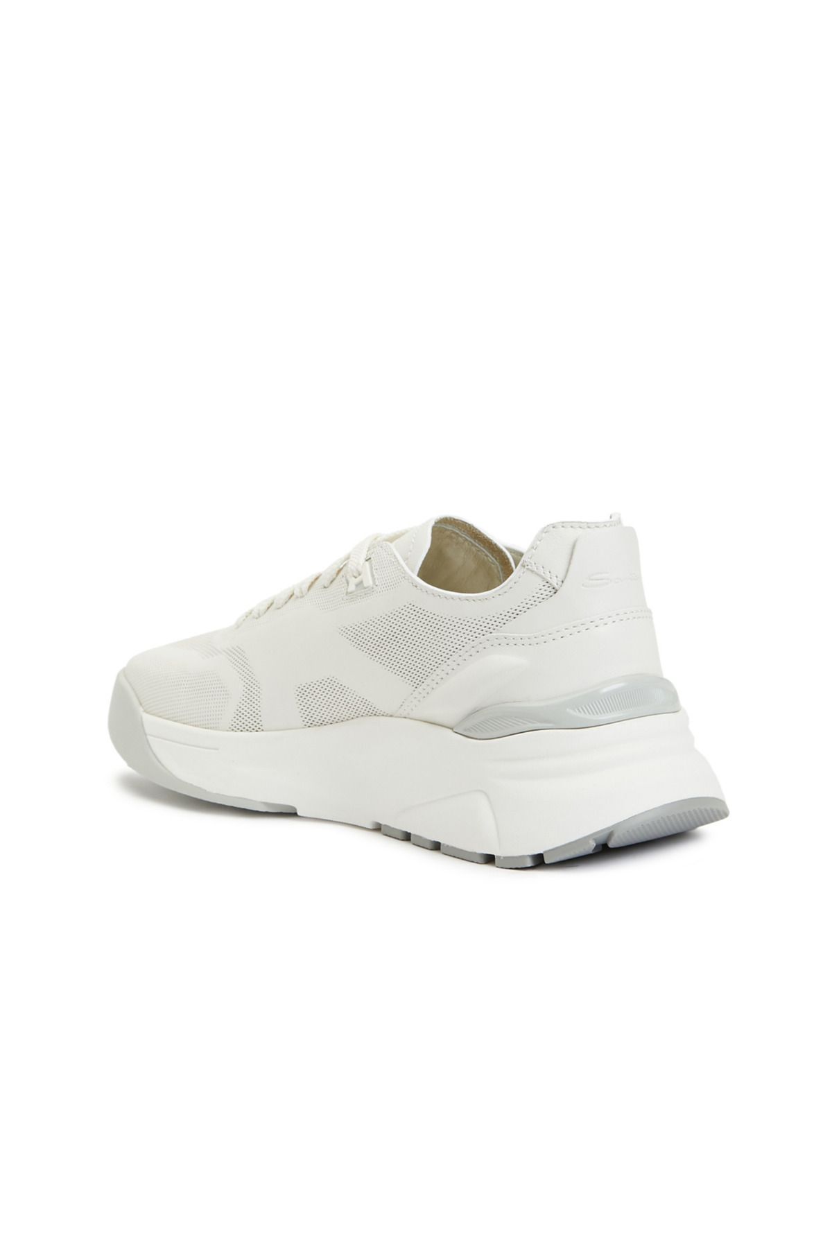 Santoni-Men's White Leather Sneakers - 1583495 4