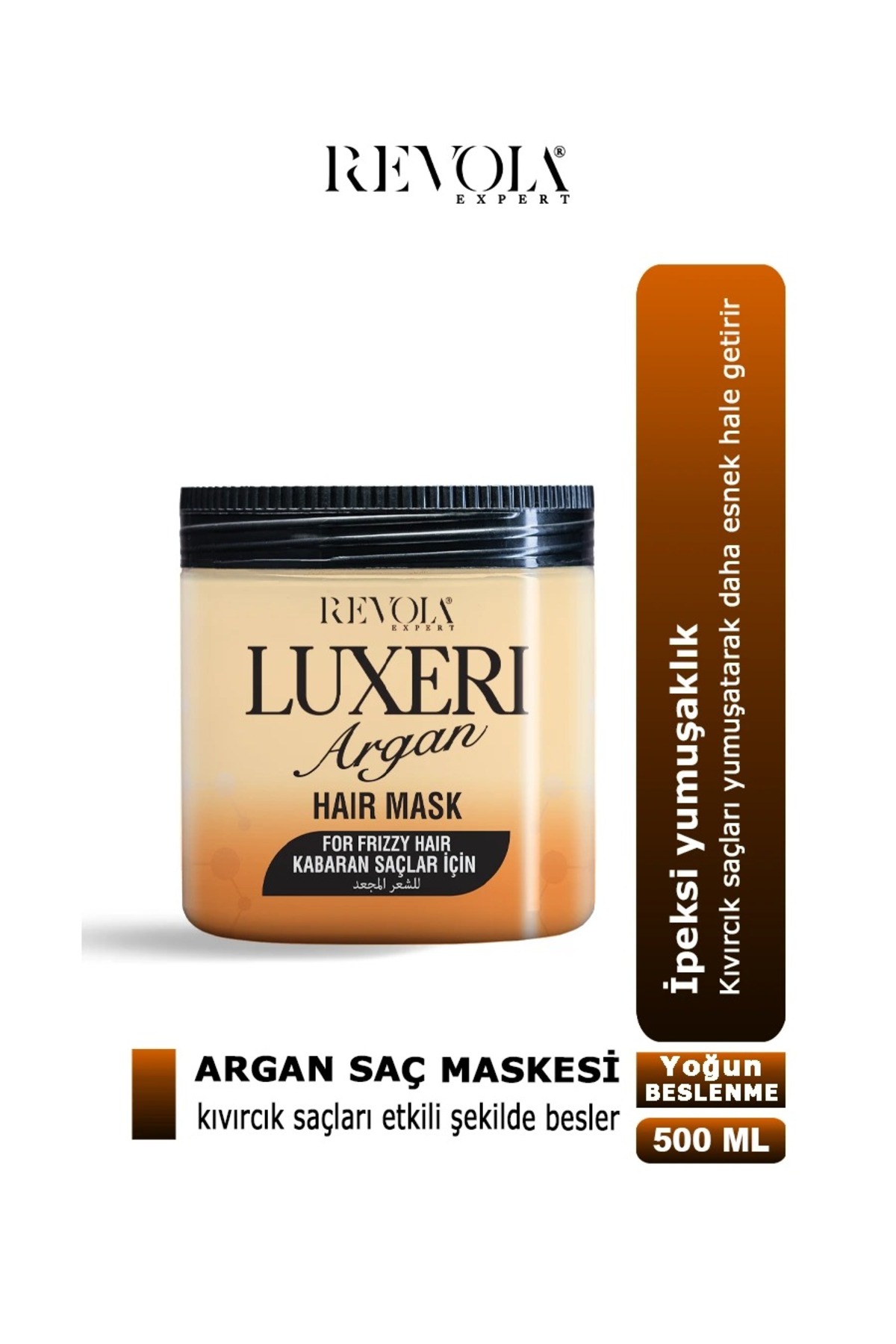 Luxeri Argan Saç Maskesi – Kabaran ve Kıvırcık Saçlar İçin Besleyici Bakım 500ML — DNZ1530005 — تصویر 2 از 2