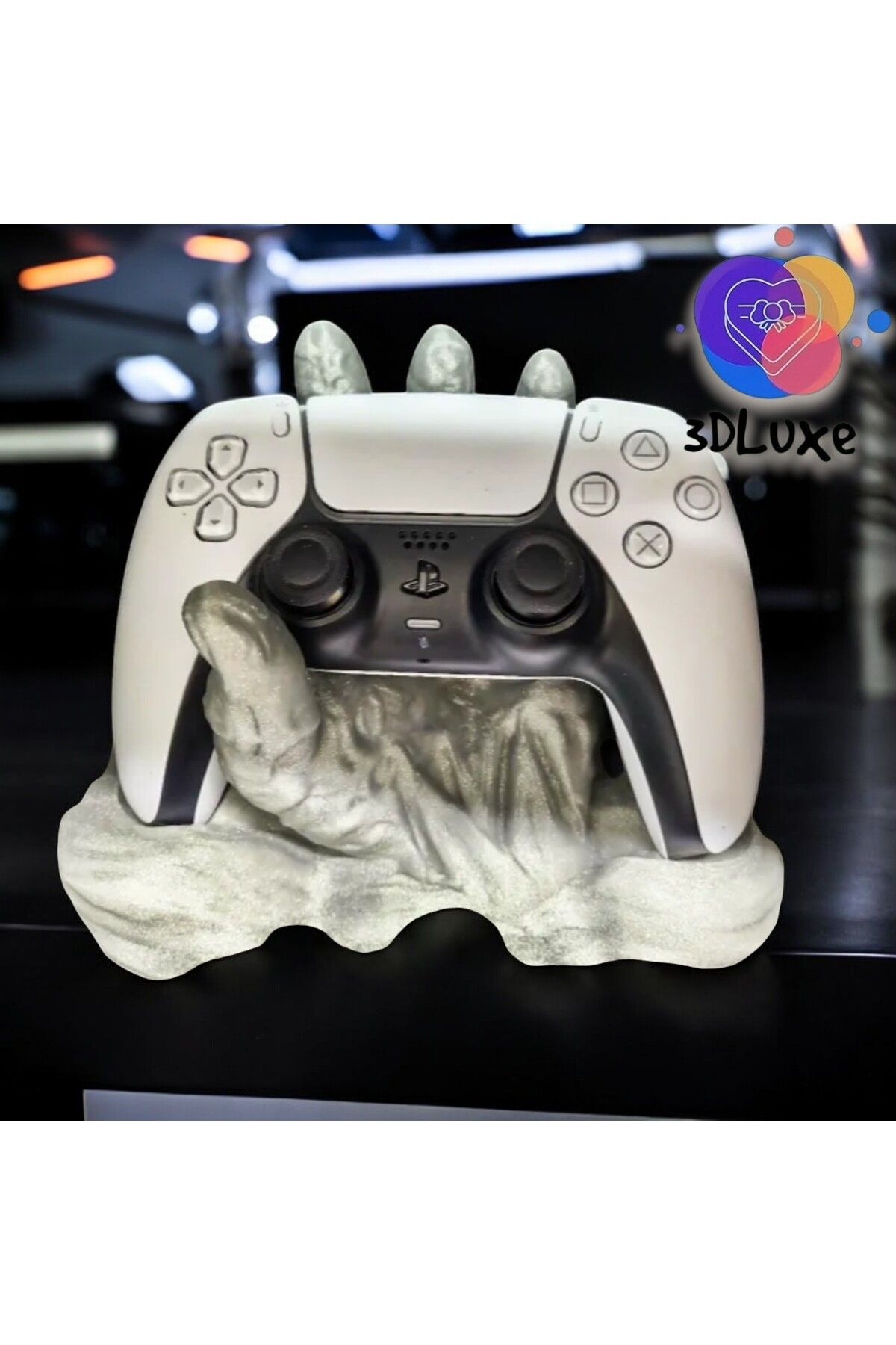 3DLuxeDekor PS5 gamepad standı- Zombi tasarım