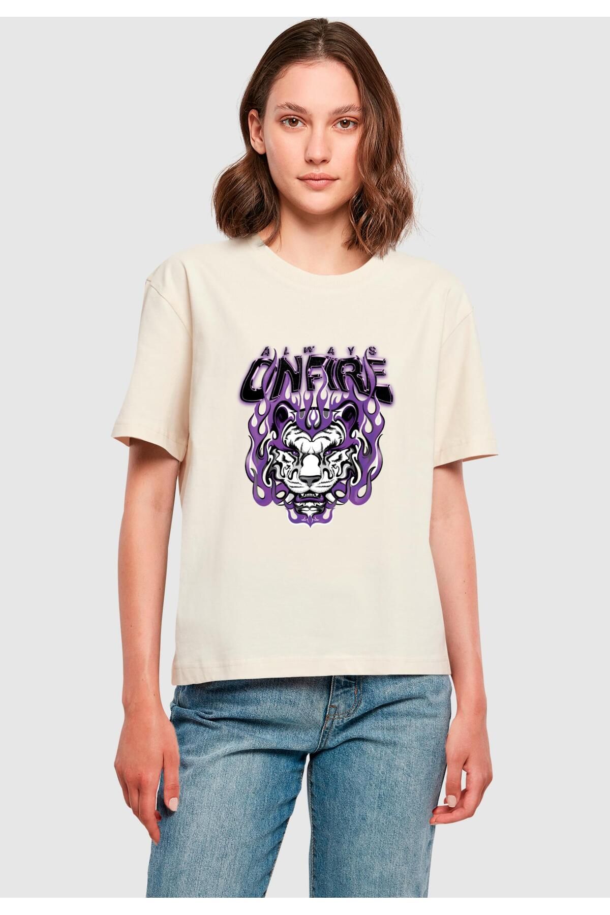 Mister Tee-Damen Always On Fire T-Shirt 3
