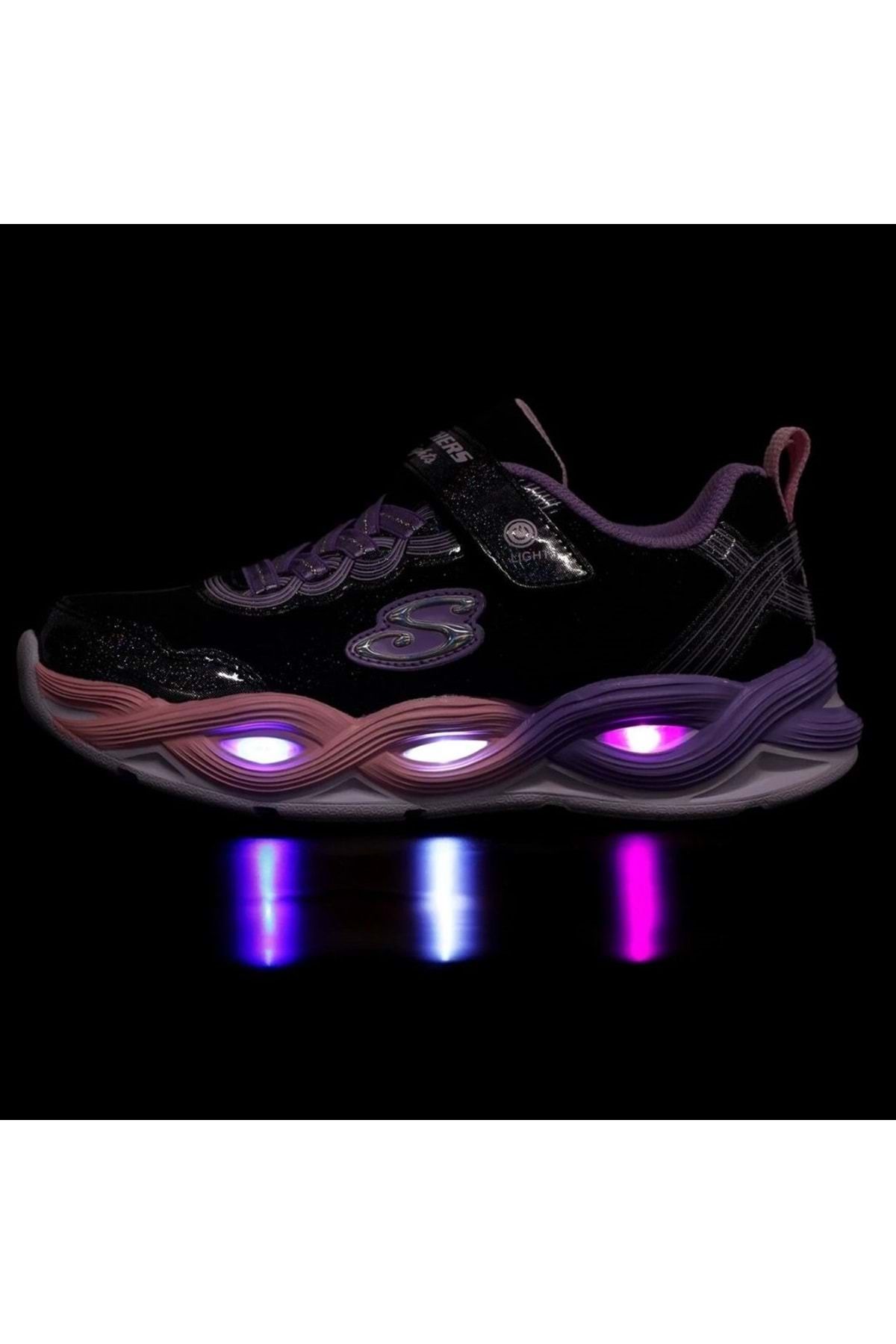 SKECHERS-Orthopedic Lighted Children's Sports Shoes - Twisty Glow 303717 L, Black 2