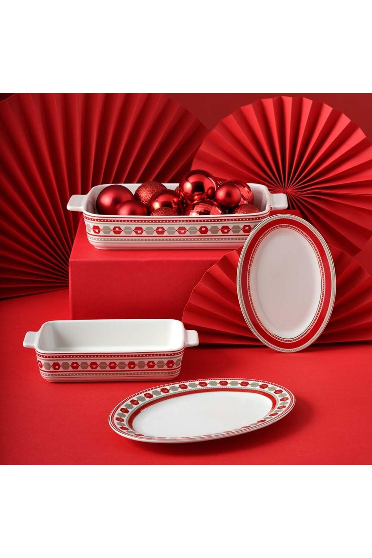 STOREMAX lbstorex Hollie Yılbaşı Büyük Boy Fırın Tepsisi 5x19x5,5 cm Newdsng 1116818