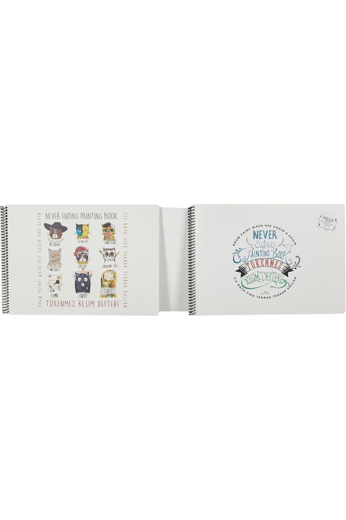 STOREMAX htpshopmx Çocuk Funny Mat Tükenmez Resim Defteri 1 Ressam Kediler &Tükenmez Resim Defteri 2, 25X3