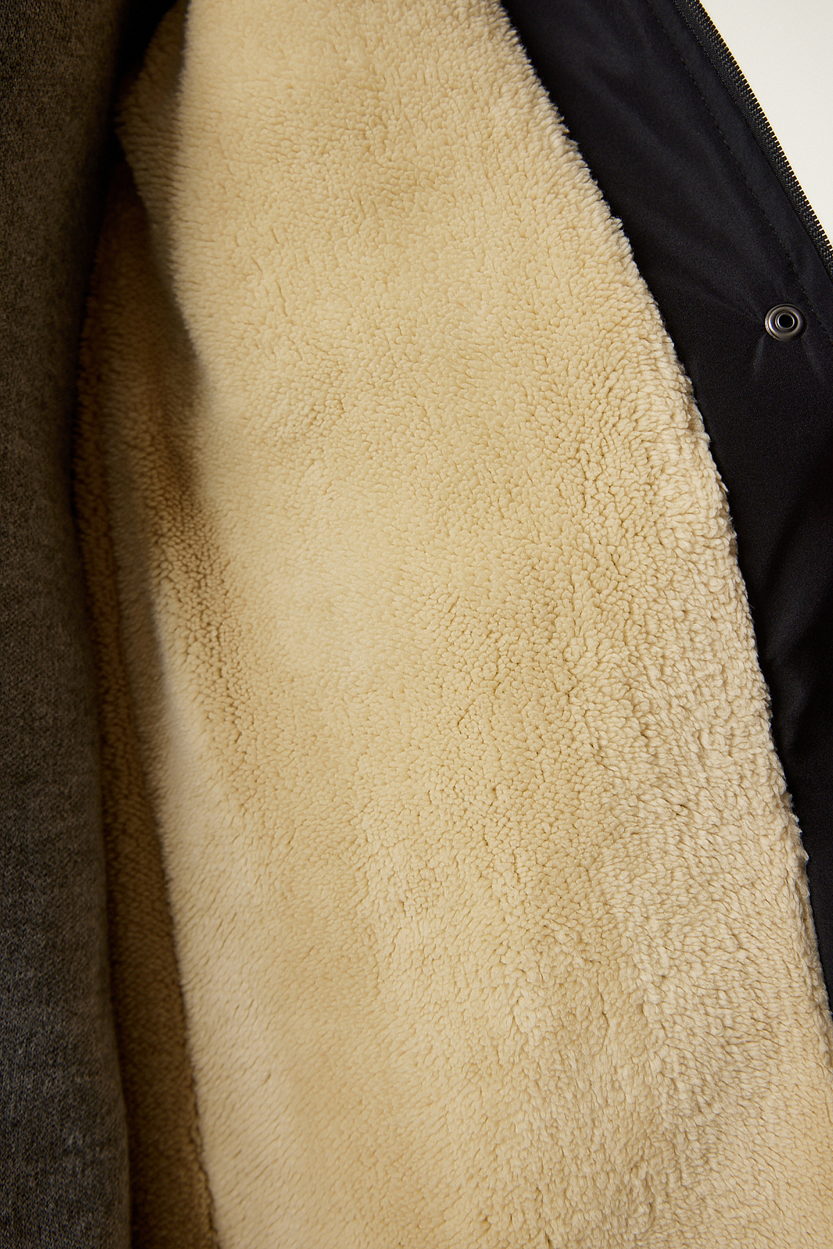 Lovelyİstanbul  Kapüşonlu Kürklü Kaban SİYAH LDD0038 - Görsel 6