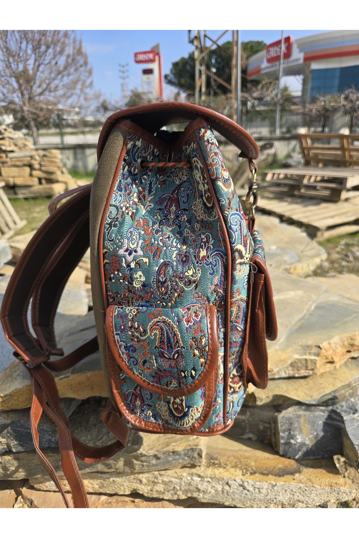 Wotrart-Kilim Backpack Ethnic Patterned Bag Unisex Bag Mixed Color School Bag 3