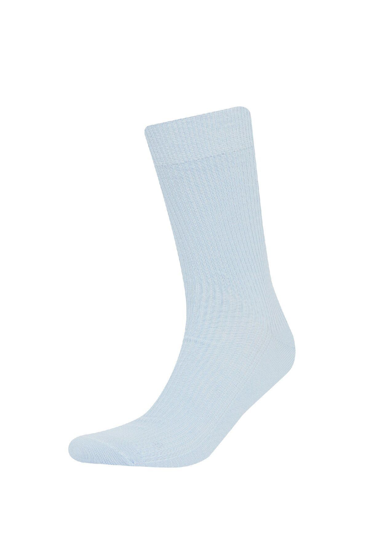 DeFacto-Men's Seamless Comfortable Elastic 5-Piece Combed Cotton Long Socks E7870Axns 4