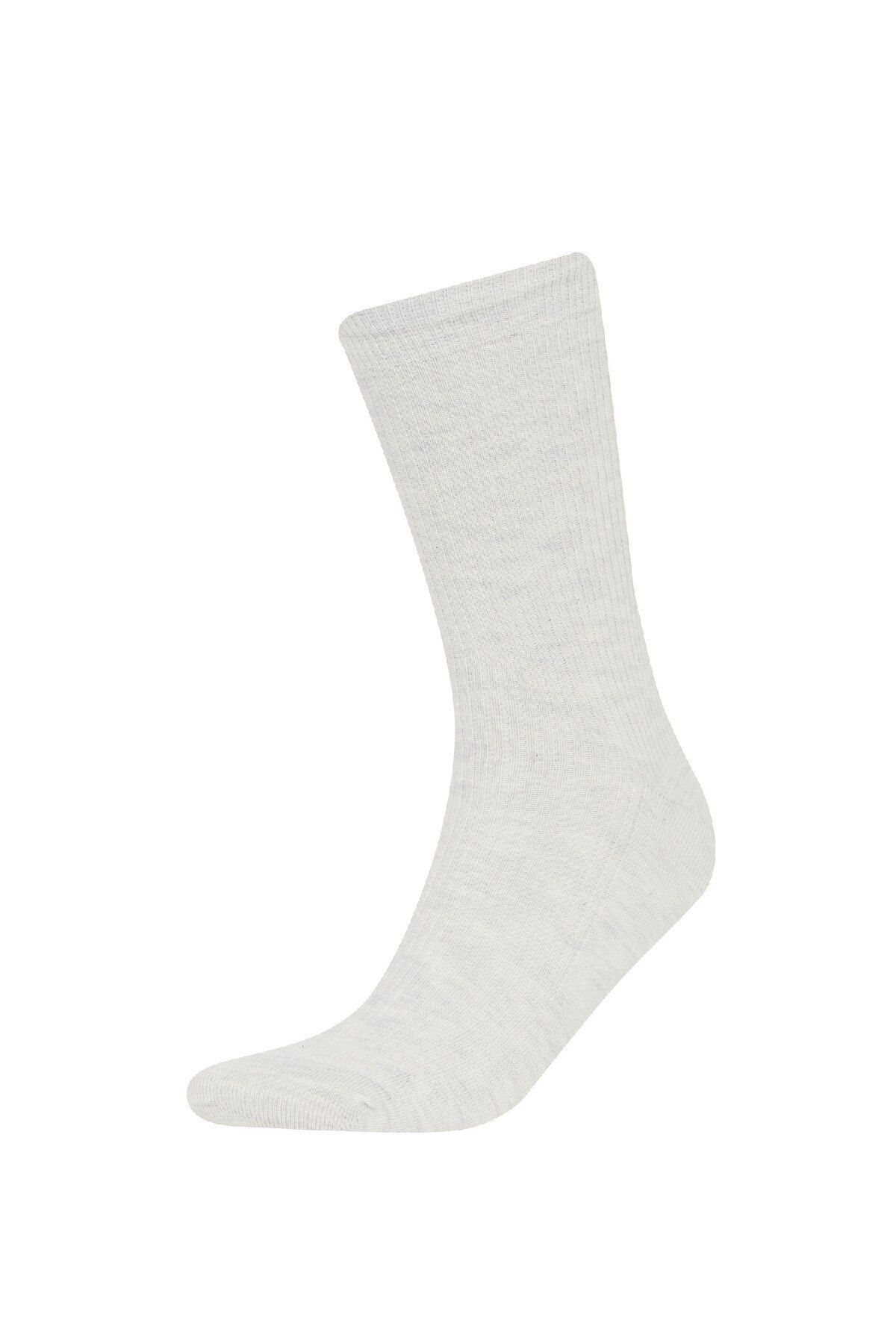 DeFacto-Men's Seamless Comfortable Elastic 5-Piece Combed Cotton Long Socks E7870Axns 6