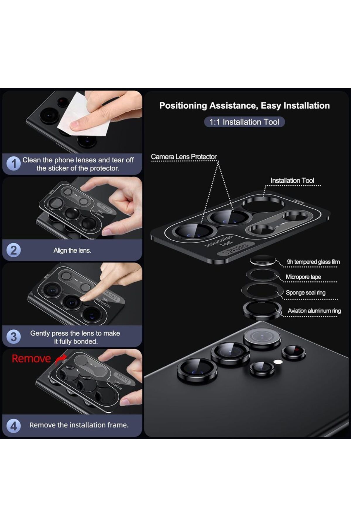 Choice-A55 Camera Lens Protector Protection For Samsung Galaxy A55 5g A35 A15 A25 S24 Ultra S23 Fe Plus Z F 2