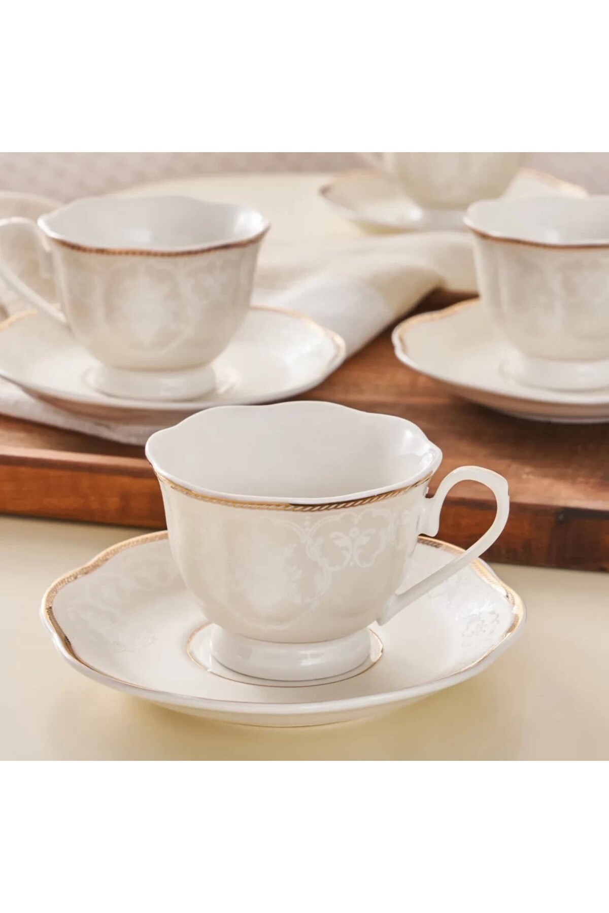 KARACA BLISS Kaffeetassen-Set 6-teilig | 110ml Stilvolle Tassen Für 6 Personen