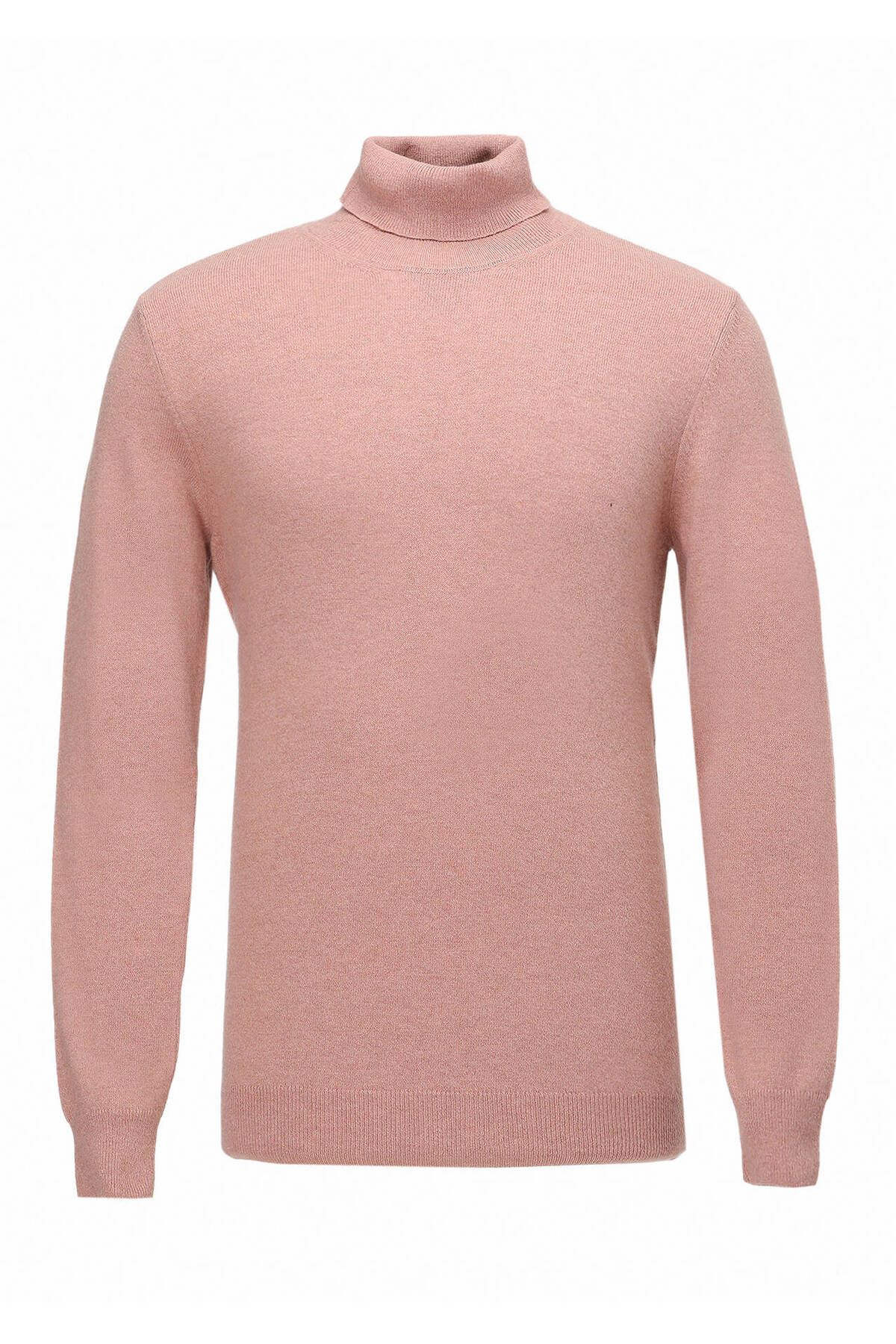 Ramsey-Turtleneck Jacquard Salmon Wool Blended Knitwear 7