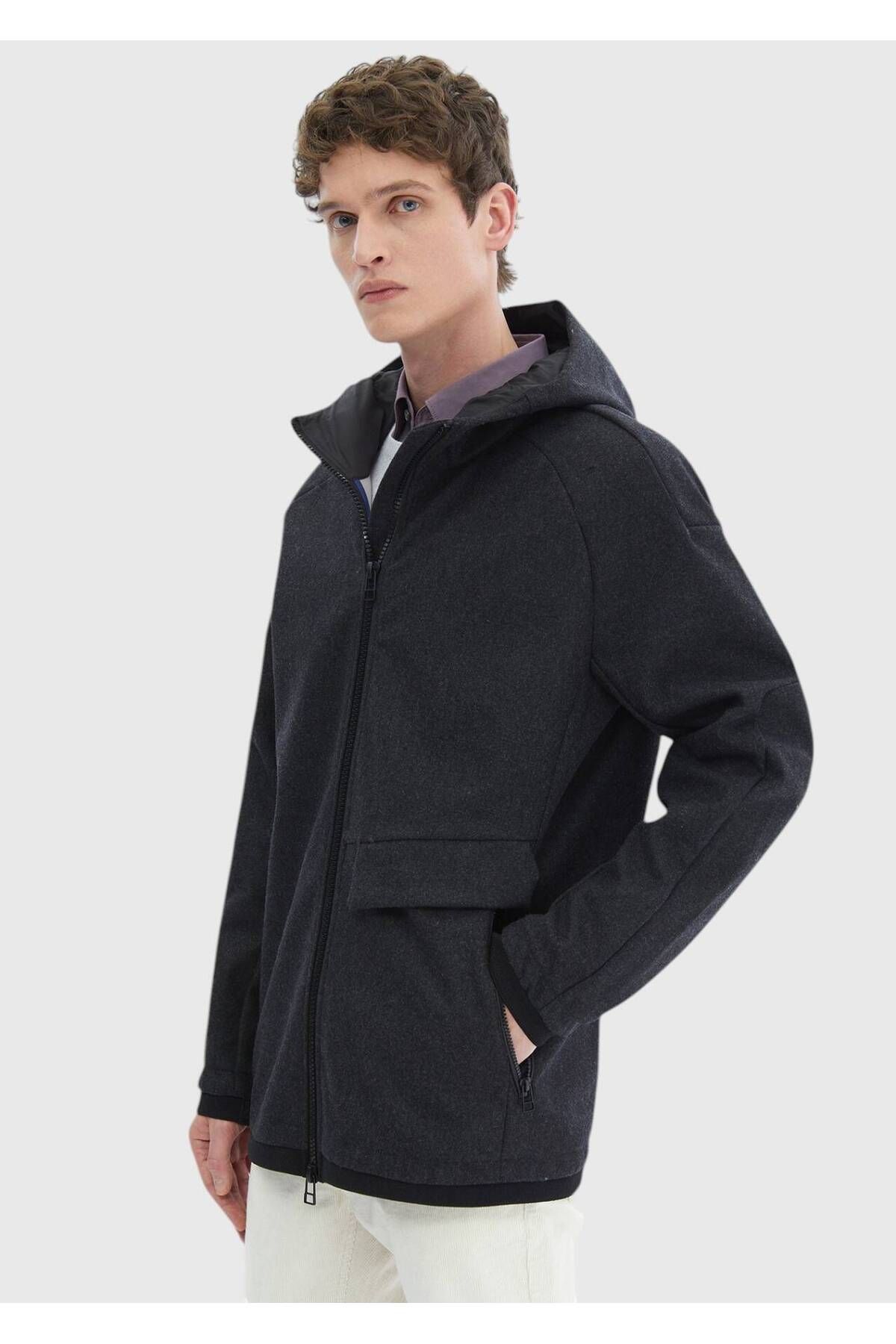 Ramsey-Dark Grey Weaving Coat 6