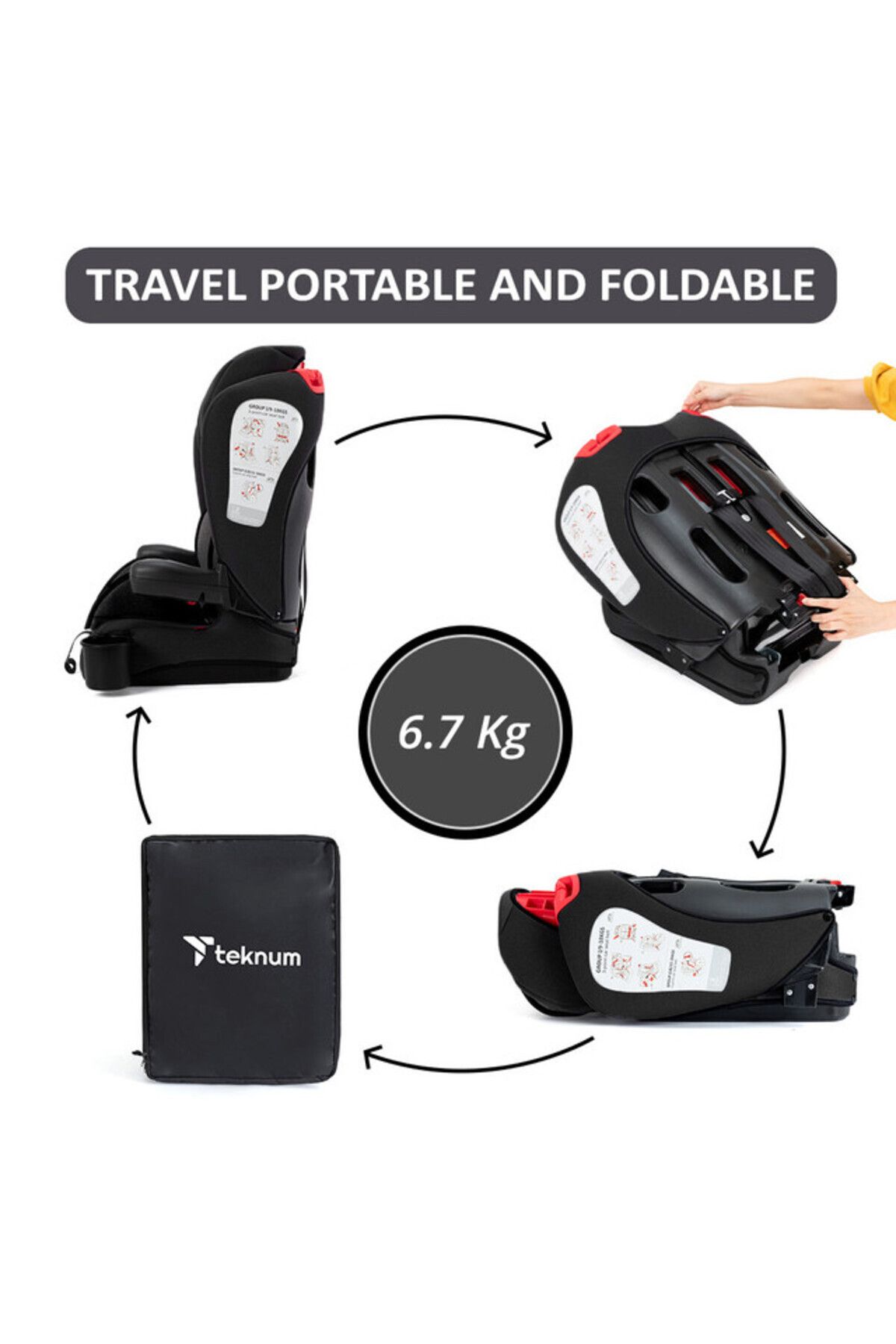 TEKNUM-Teknum Pack and Go Foldable Car Seat Black 2