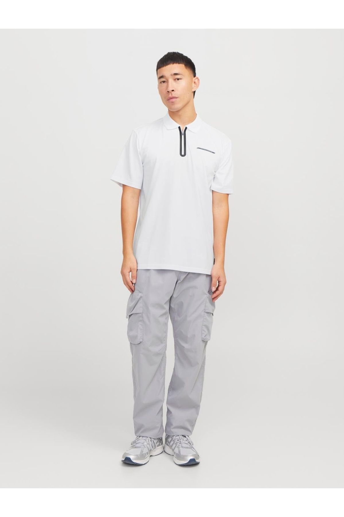 Jack & Jones-Men's Polo T-Shirt - Jcofusion Piqe, Ss Sn, 12273127   Bright White 3