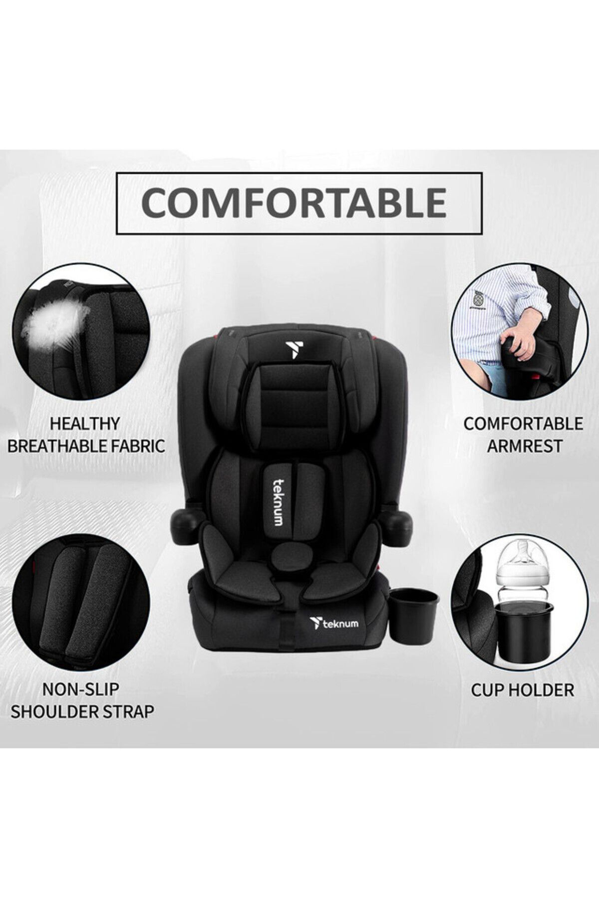 TEKNUM-Teknum Pack and Go Foldable Car Seat Black 5