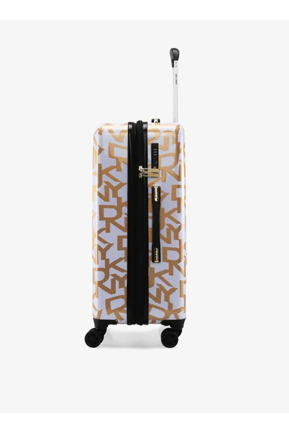 Dkny-All-over Monogram Print Hardcase Trolley Bag With Retractable Handle 24''-m - Check-in 3