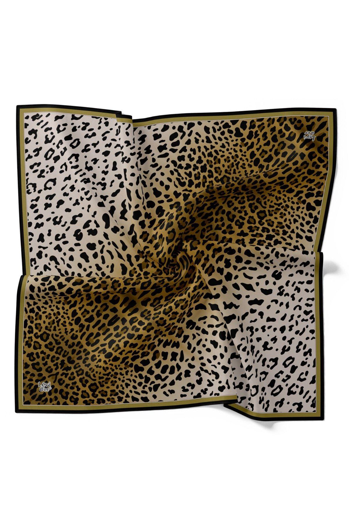 Levidor-Leopard Pattern Sparkling Crystal Scarf 1