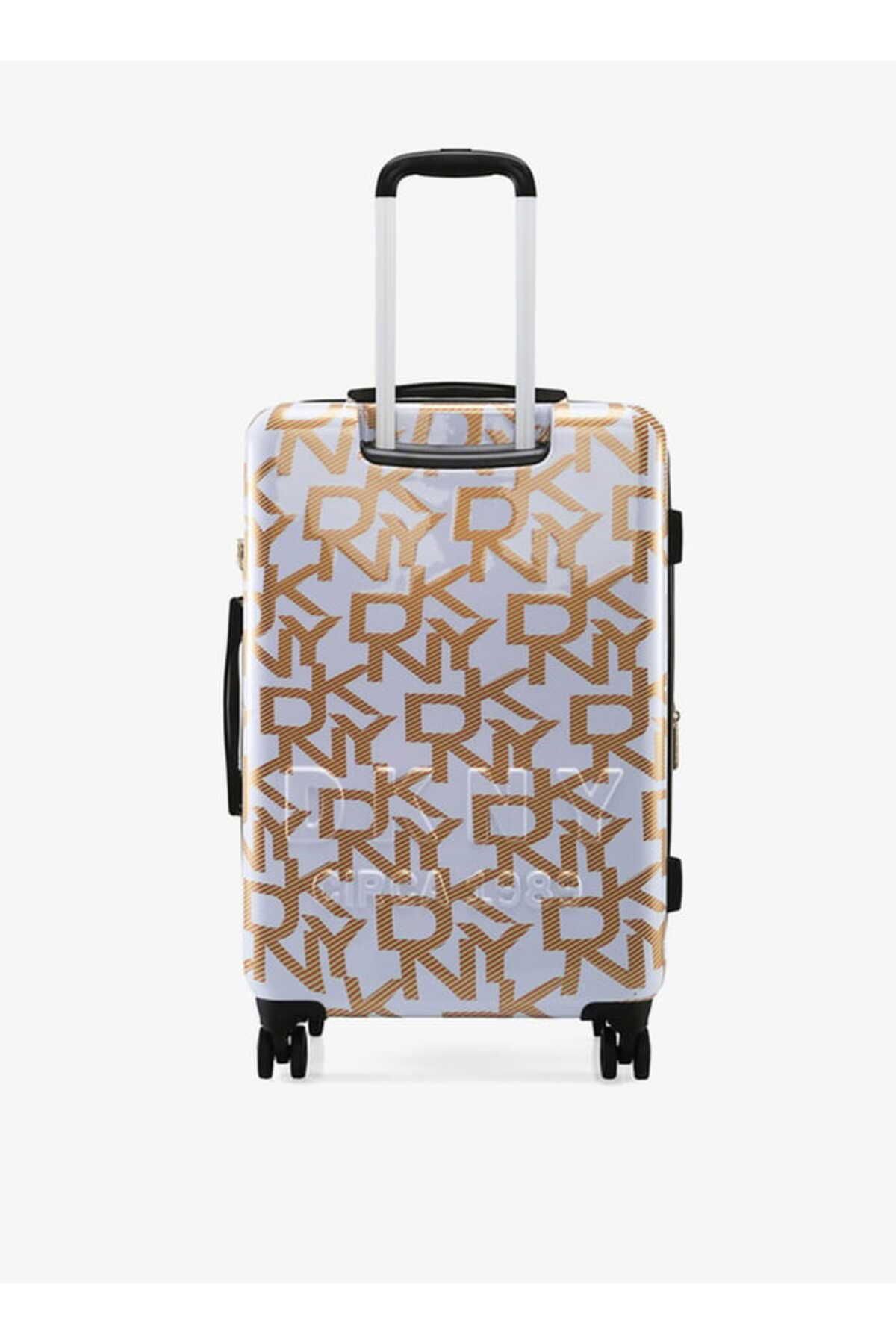 Dkny-All-over Monogram Print Hardcase Trolley Bag With Retractable Handle 24''-m - Check-in 2