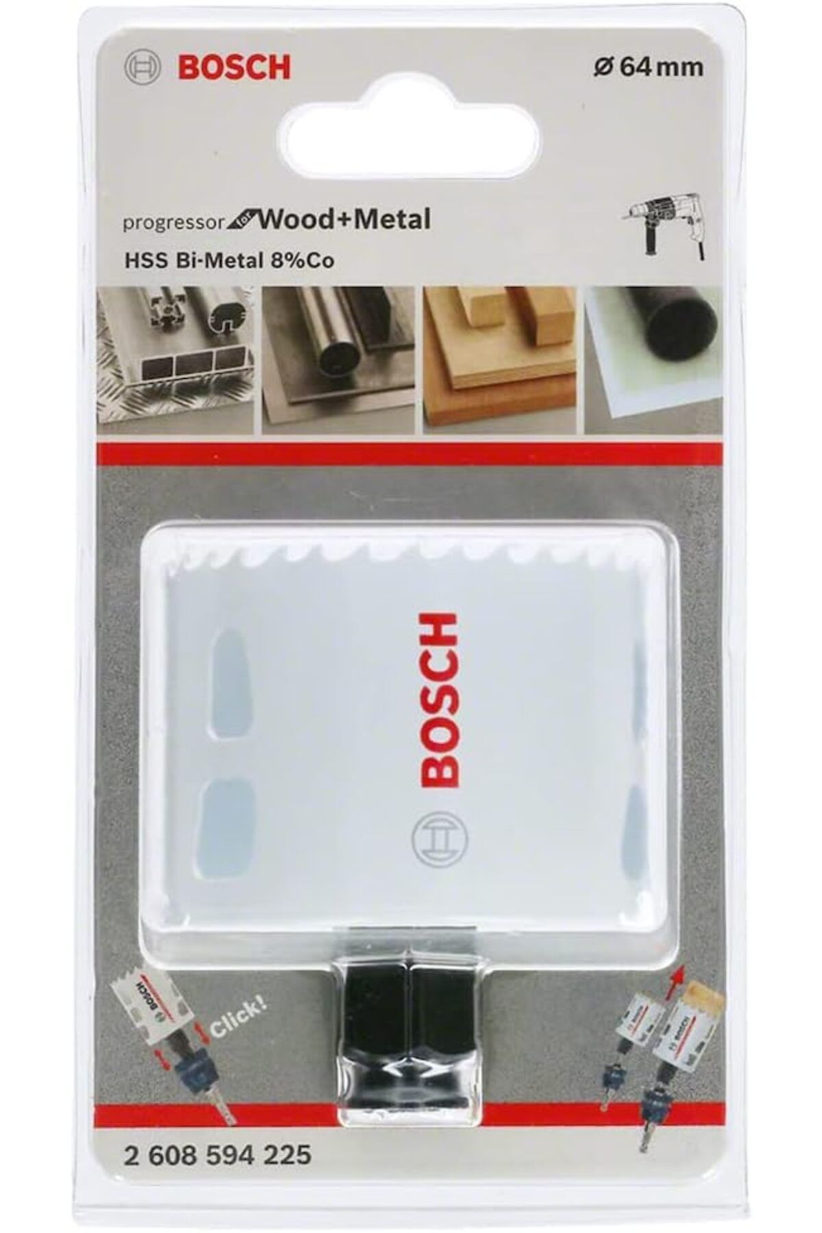 STOREMAX cmllashop Professional 2608594225 Lochsäge Progressor für Wood & Metal (Holz und Metall, Ø 64 mm,