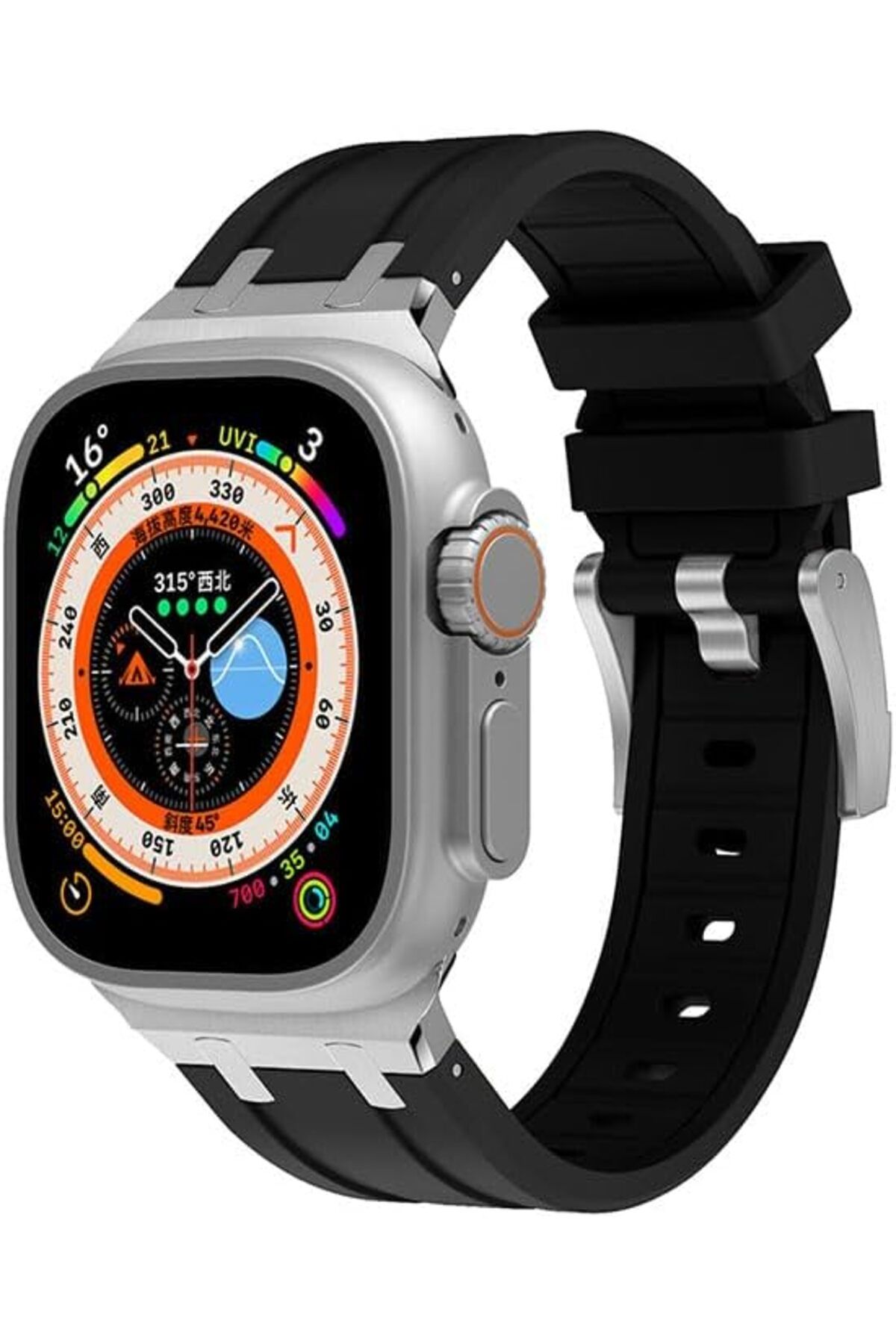 STOREMAX bystoreby İle Uyumlu Watch 42mm KRD-89 Silikon Kordon Siyah NewDesing 646268