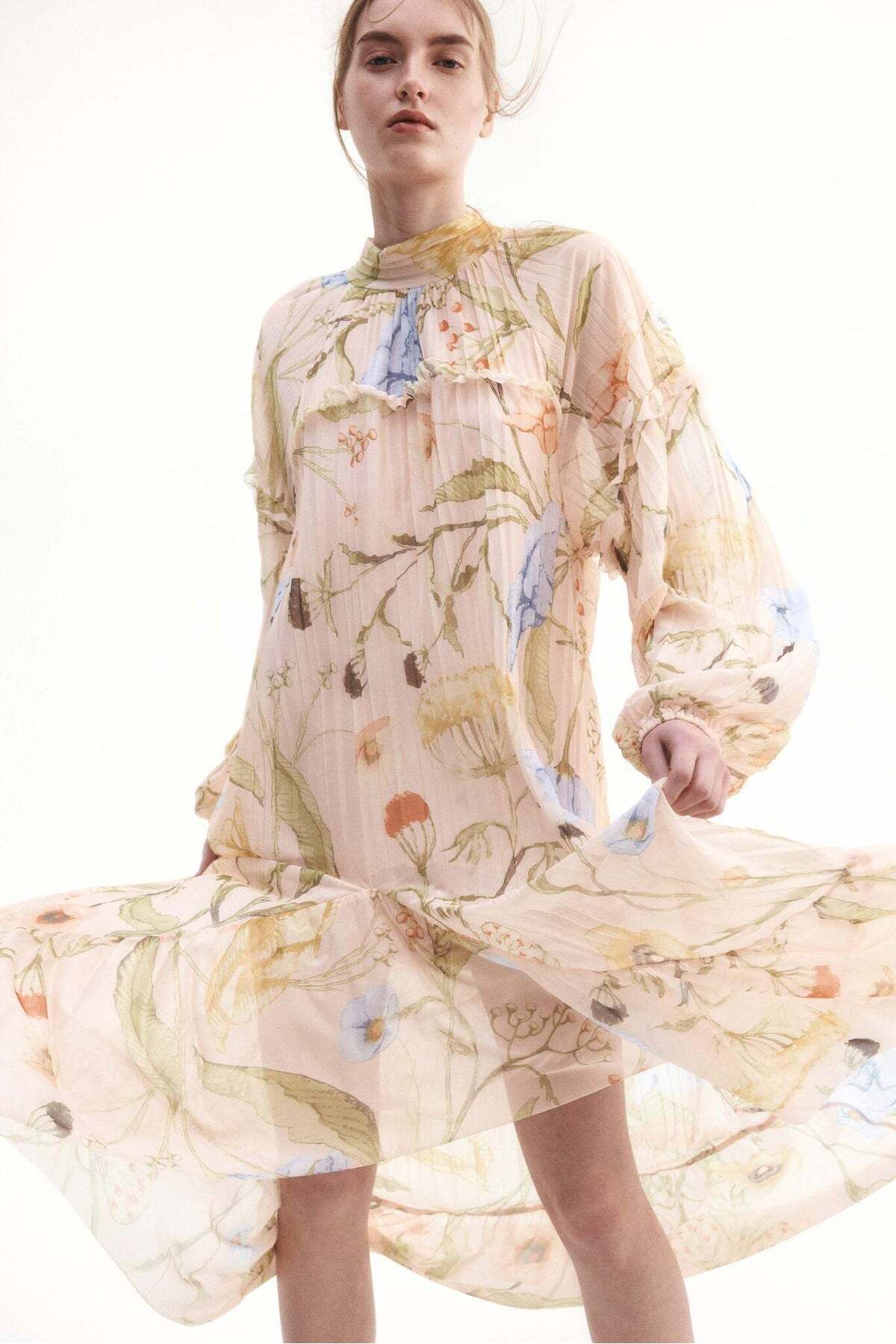 H&M-Flounce-trimmed maxi dress 1