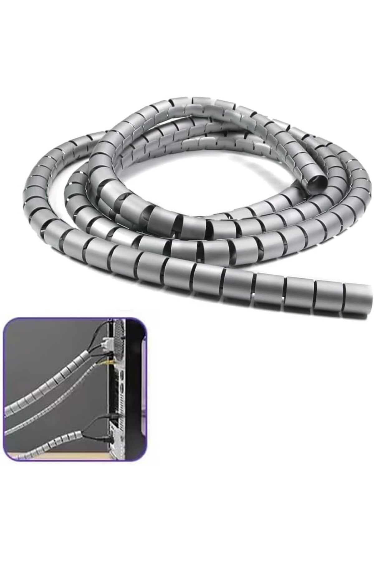 STOREMAX lvnmblya 1 mt x 16 mm Spiral Boru Kablo Kanalı Kablo Fiş Düzenleyici Toplayıcı Kordon Kablo Tut