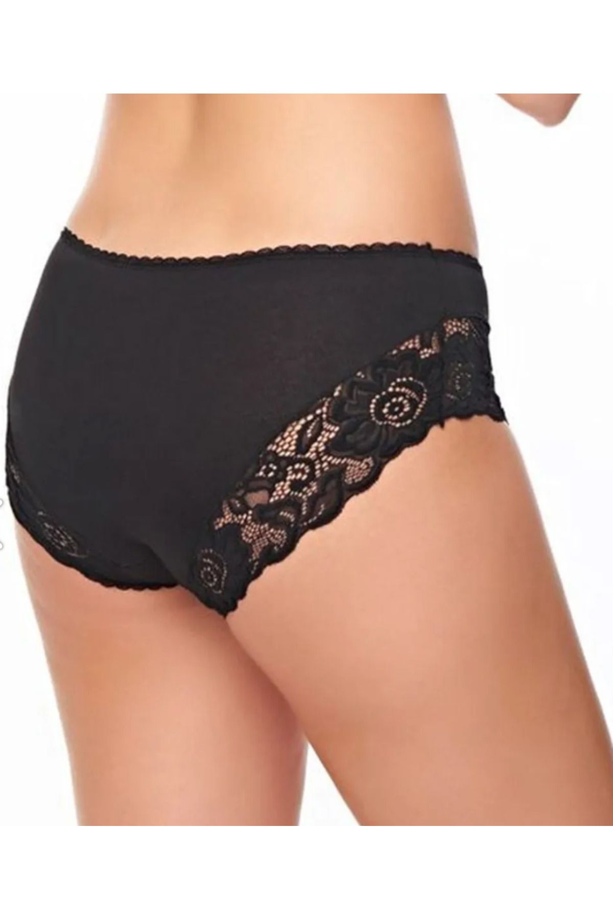 Belinay-Black Women's Panties - 45% Modal, 40% Polyamide, 15% Elastane, Economical Pack of 4 2