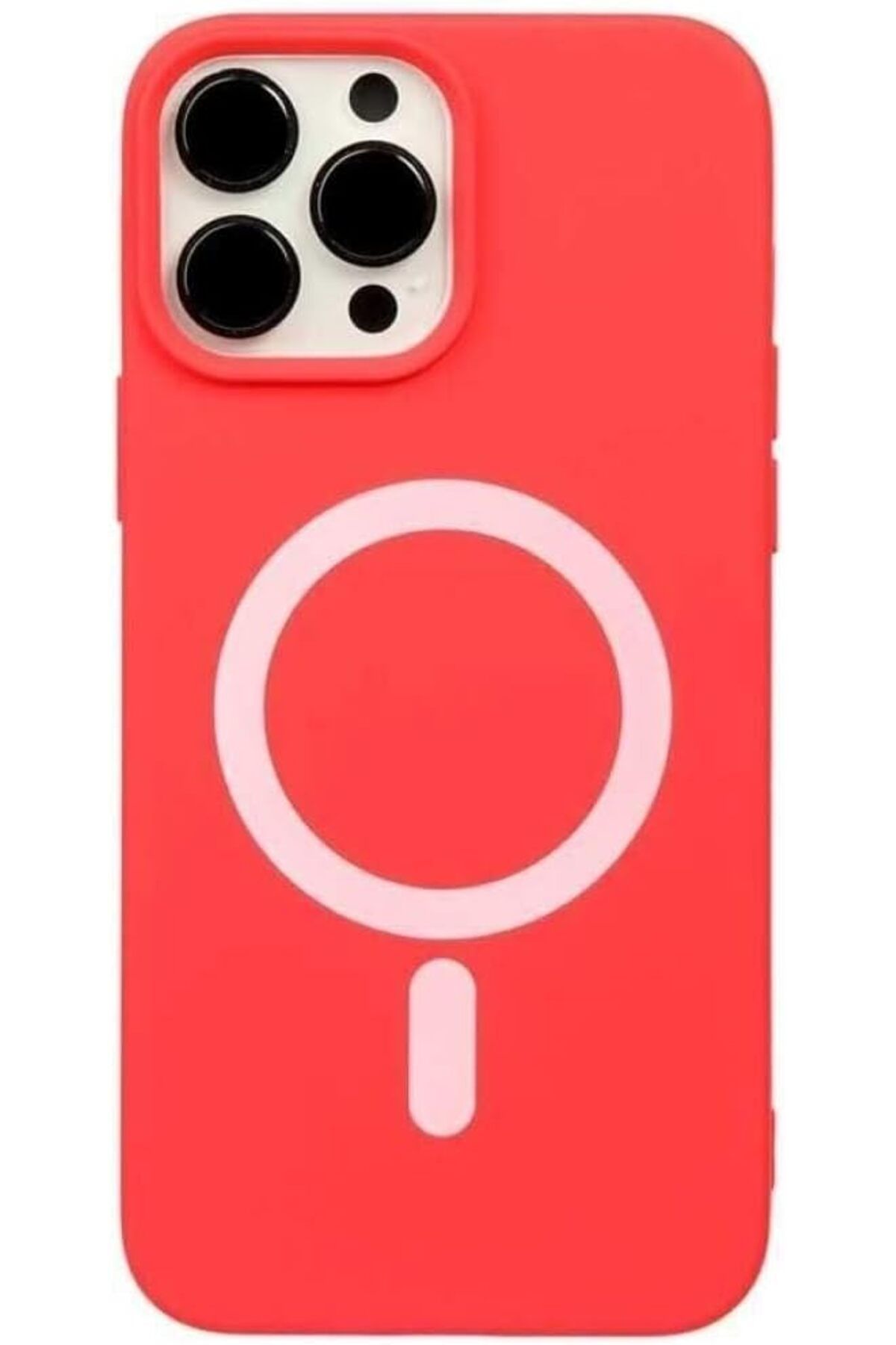 STOREMAX lbstorex Iphone 15 Pro Max Uyumlu Lansman kablosuz şarj özellikli Telefon Kılıfı (Kırmızı) N