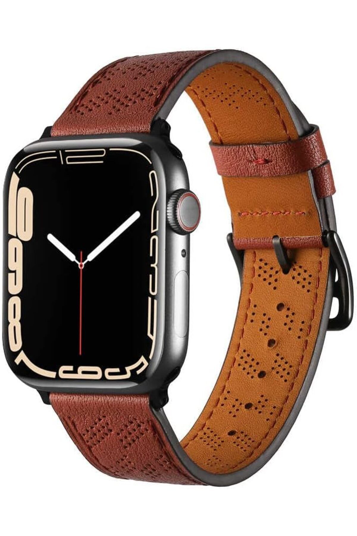 STOREMAX lbstorex İle Uyumlu Watch 38mm/40mm KRD-76 PU Deri Kordon Strap Kayış Mürdüm Newdsng