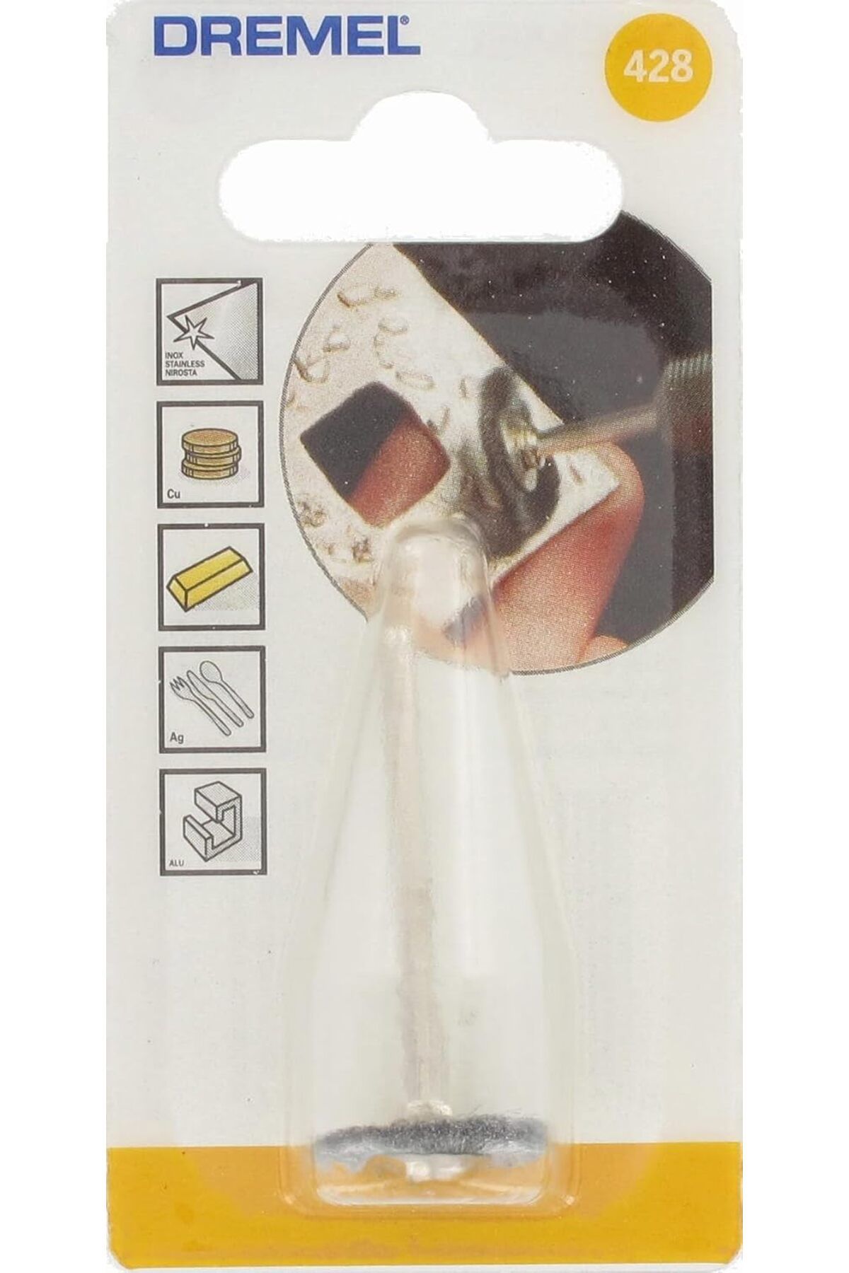 STOREMAX nslmshop 428 Karbon Çelik Fırça, Metalde Pas Temizleme, 19 mm Life Store 1037065