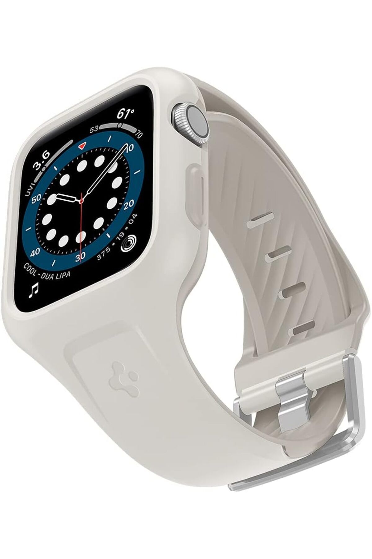 STOREMAX htpshopmx Watch 40mm (Seri SE2/6/SE/5/4) Kılıf & Kordon Kayış Liquid Air Pro Soft White - ACS022