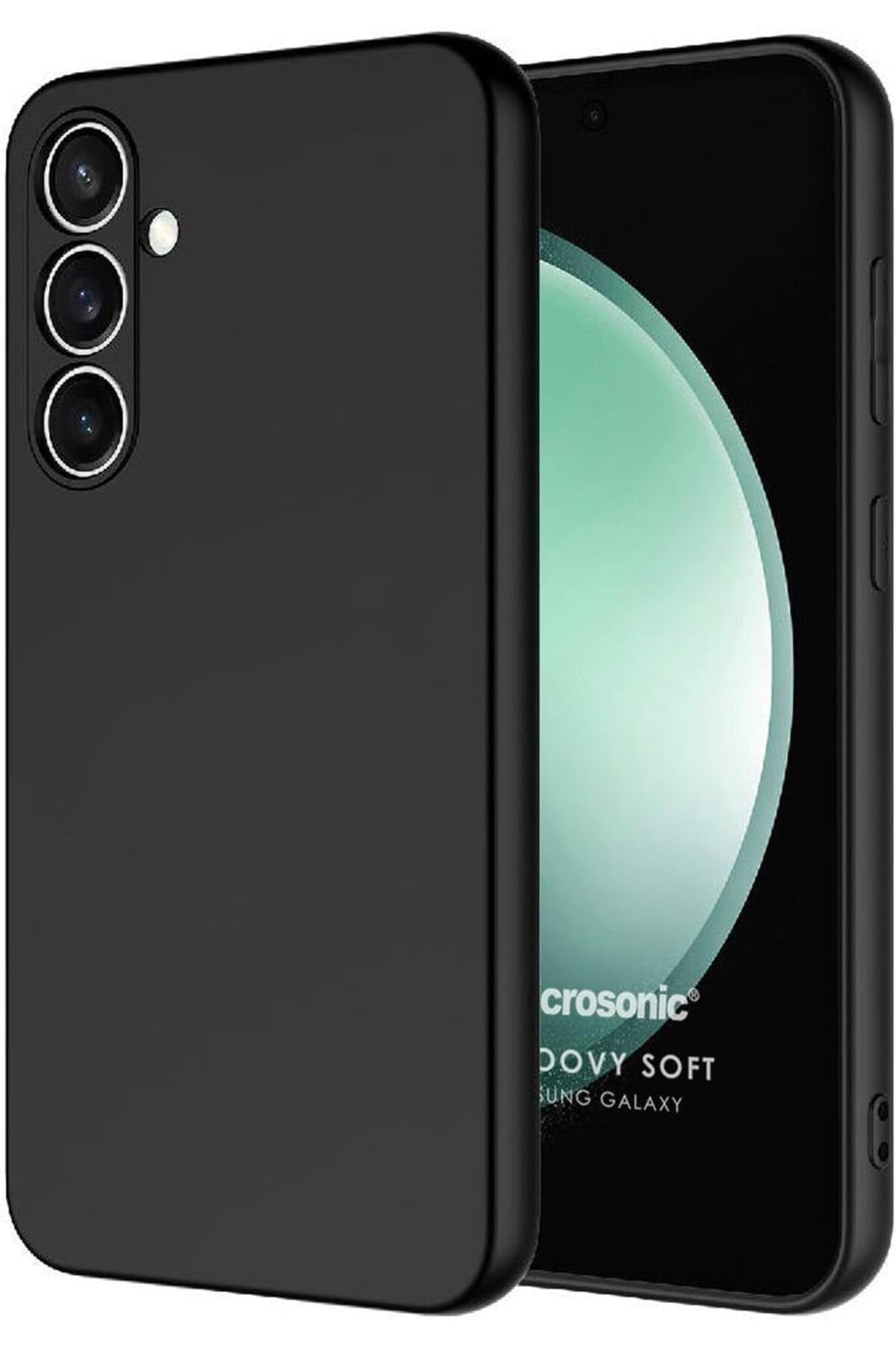 STOREMAX lbstorex Galaxy S24 FE Kılıf Groovy Soft Siyah [Galaxy S24 FE ile Uyumlu Kılıf - Siyah] Newdsng