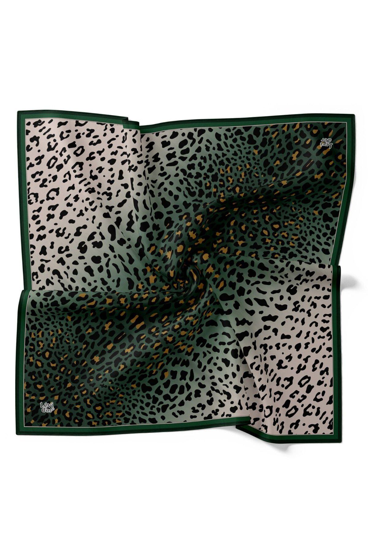 Levidor-Leopard Pattern Sparkling Crystal Scarf 2