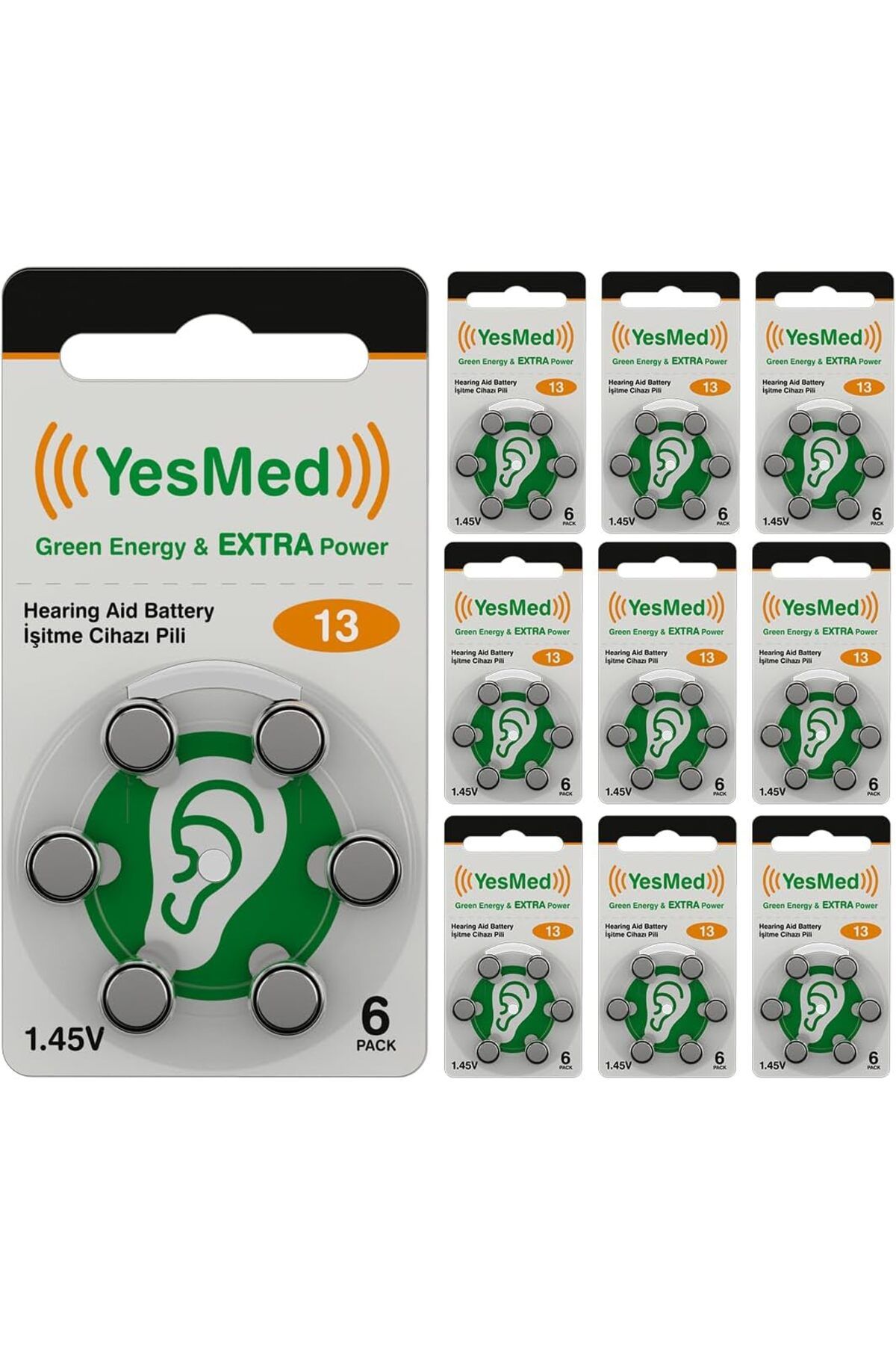 STOREMAX Extra Power 13 Numara İşitme Cihazı Pili (10 Paket x 6 Adet = 60 Adet Pil) StarColxlecti