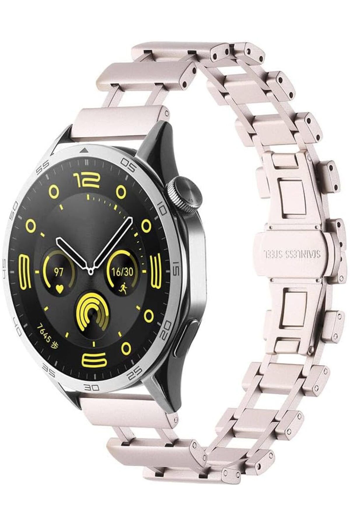 STOREMAX cmllashop İle Uyumlu GT2 46mm KRD-96 22mm Metal Kordon Starlight 542093