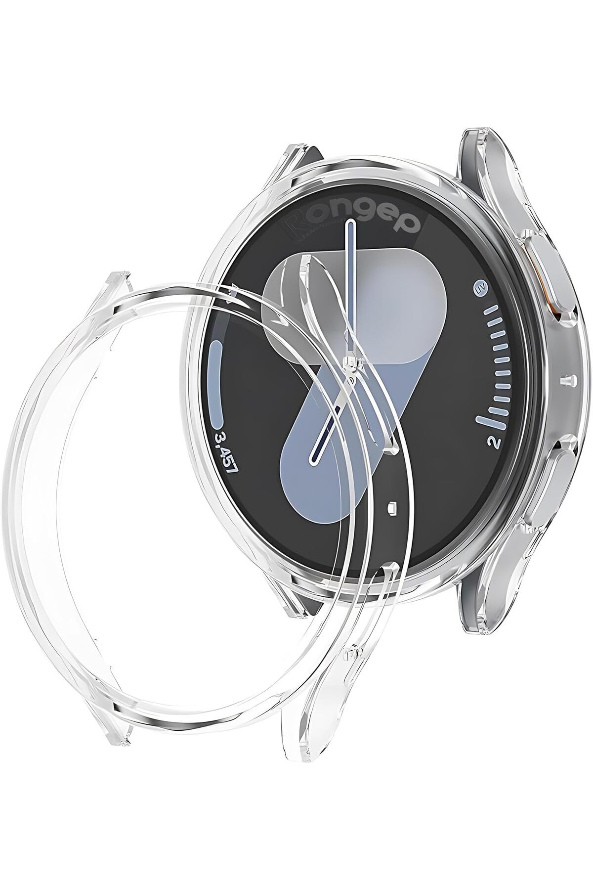 STOREMAX cmllashop Uyumlu Galaxy Watch 7 44mm İçin Kılıf Yumuşak TPU Ekran Koruyuculu Dokunmatiği Etkil