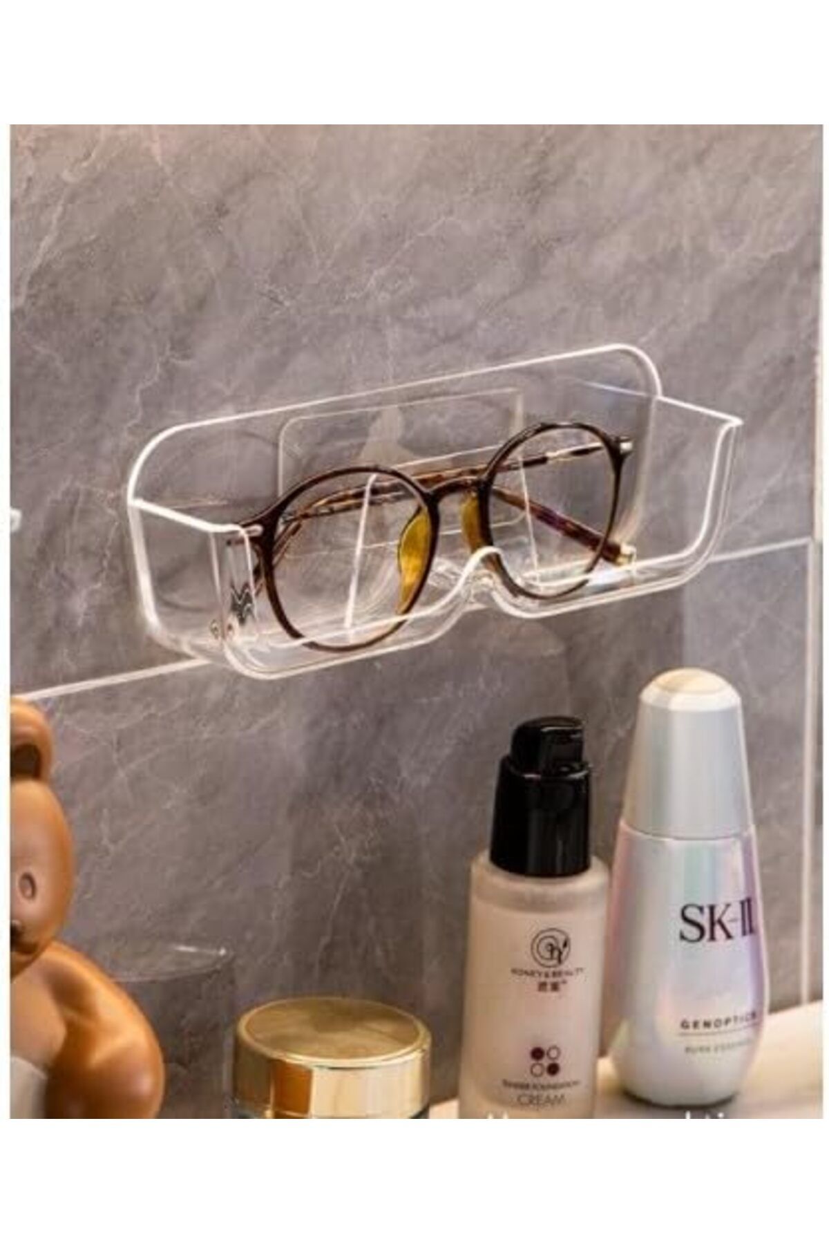 STOREMAX Şeffaf Gözlük Standı, Kendinden Yapışkanlı Gözlük Organizer Standı