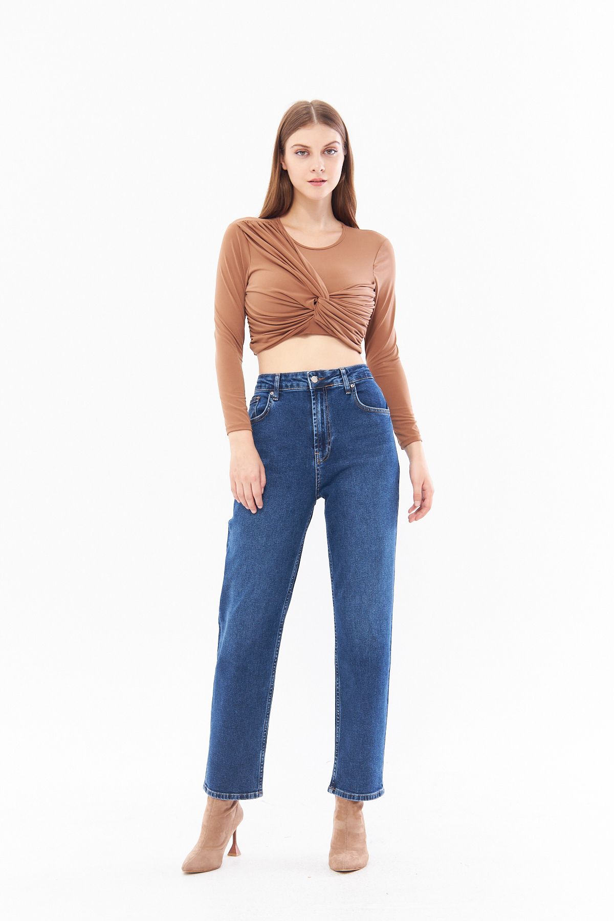cracpot-Pantaloni de damă cu talie înaltă, elastici, obișnuiți, confortabili și eleganti 3